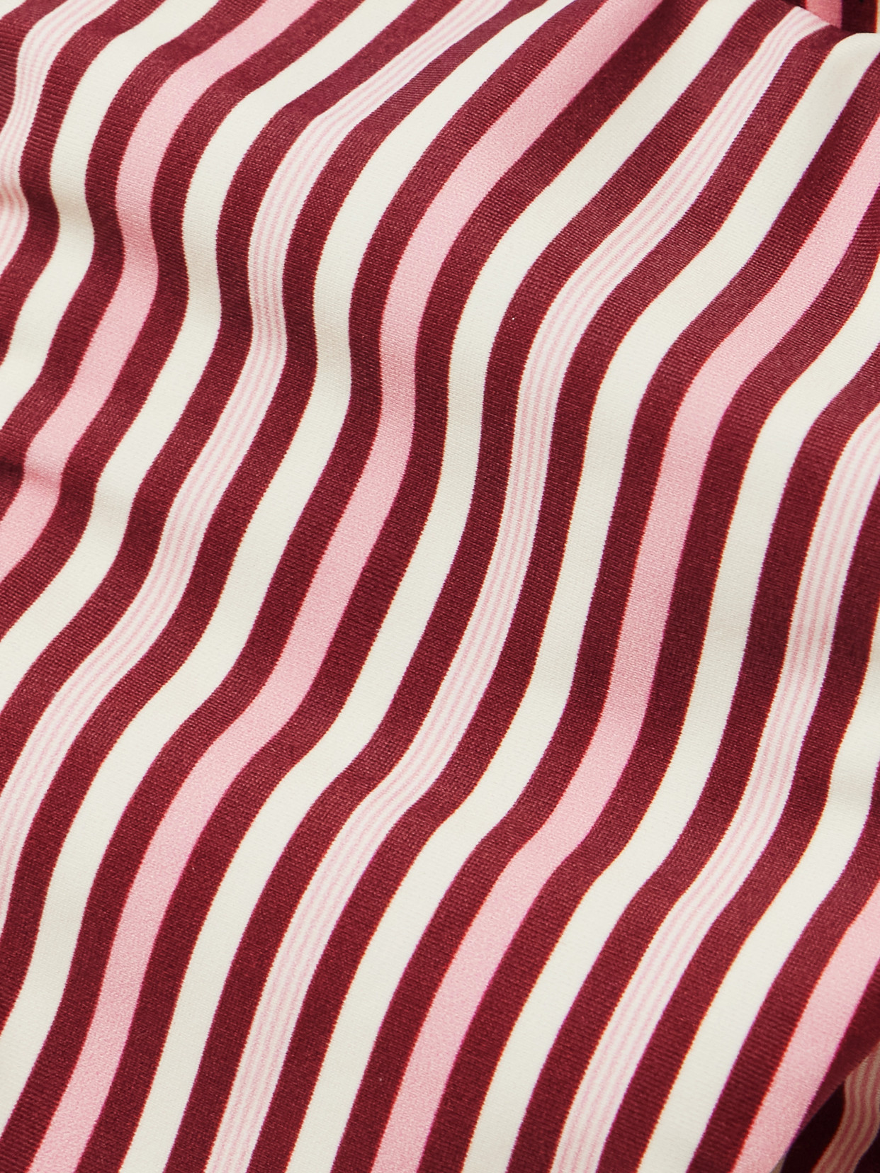 Faithfull Kassia + Bebe Striped Stretch-econyl® Triangle Bikini In Pink
