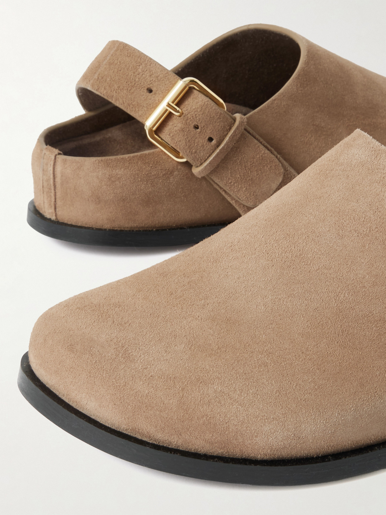 A.emery Louis Suede Slingback Clogs In Brown