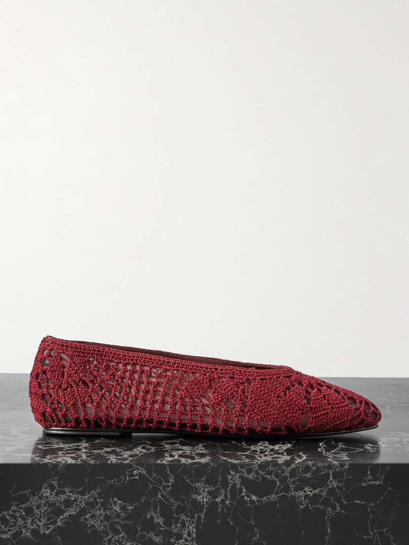 Magda Butrym Crocheted Ballet Flats