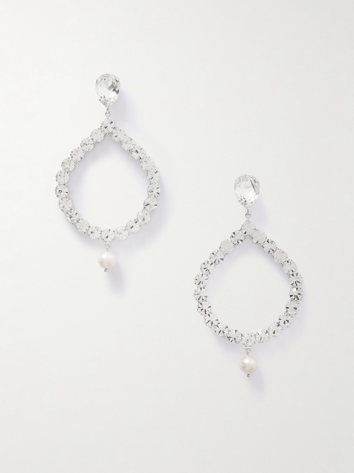 Magda Butrym Silver-tone, Crystal And Pearl Earrings