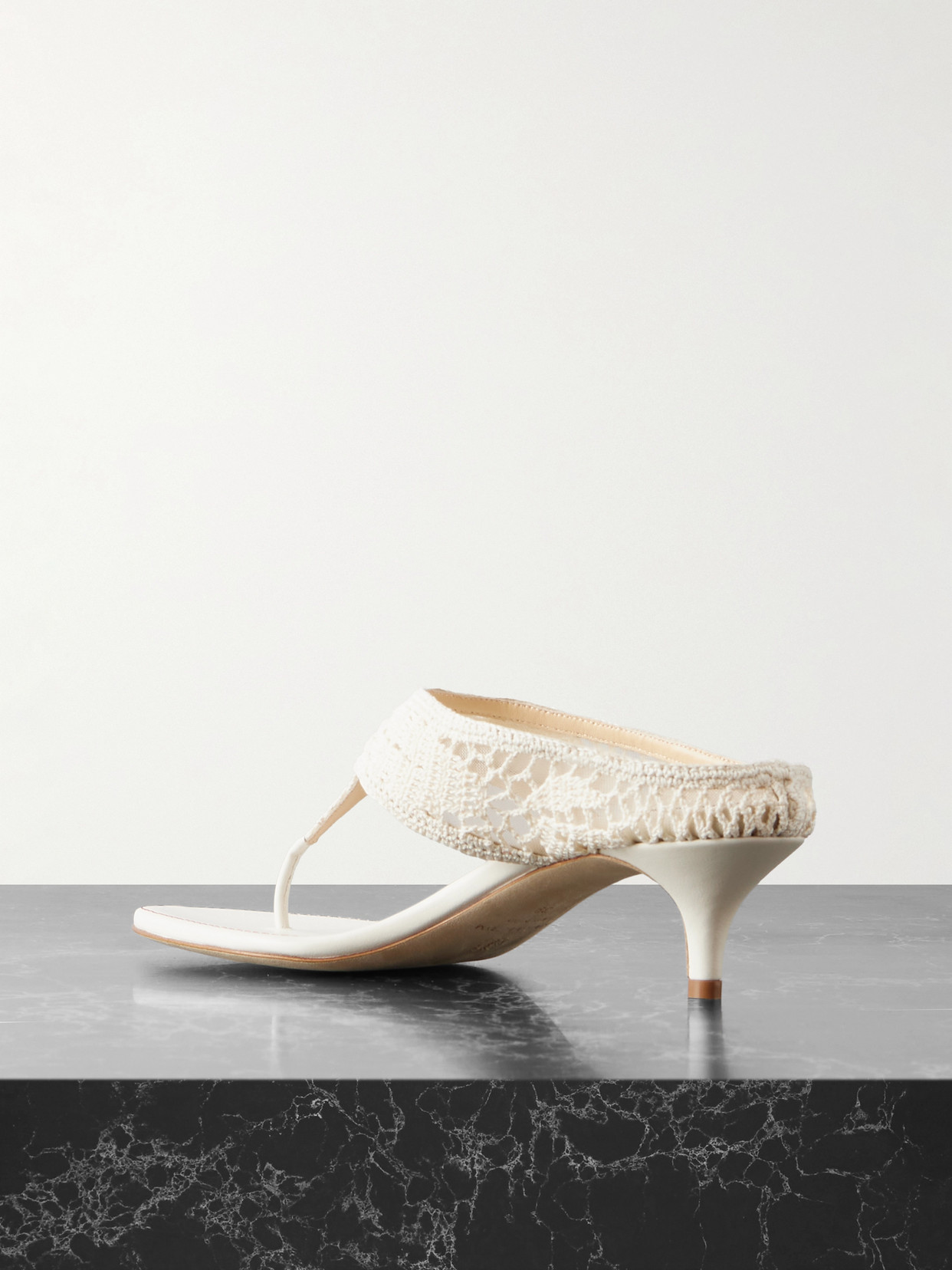 Magda Butrym Crocheted Mules In White