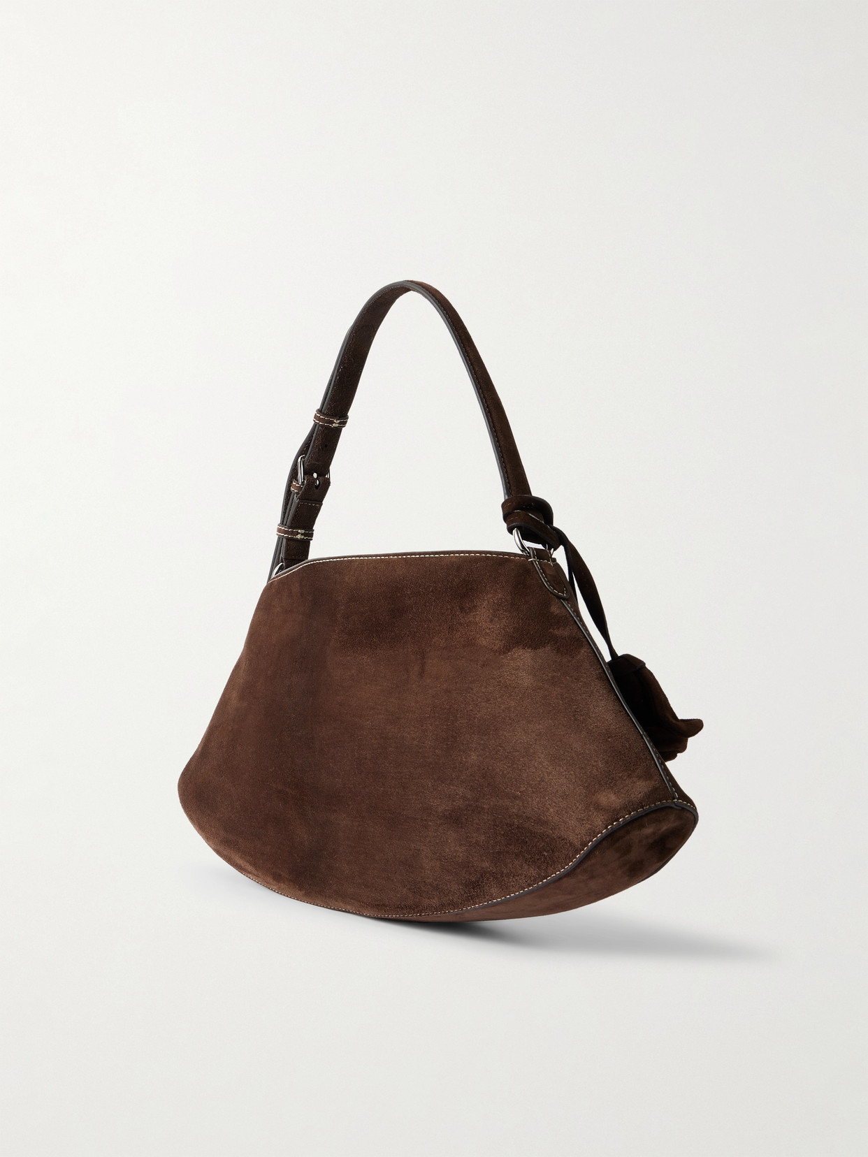 Magda Butrym Maya Suede Shoulder Bag In Brown