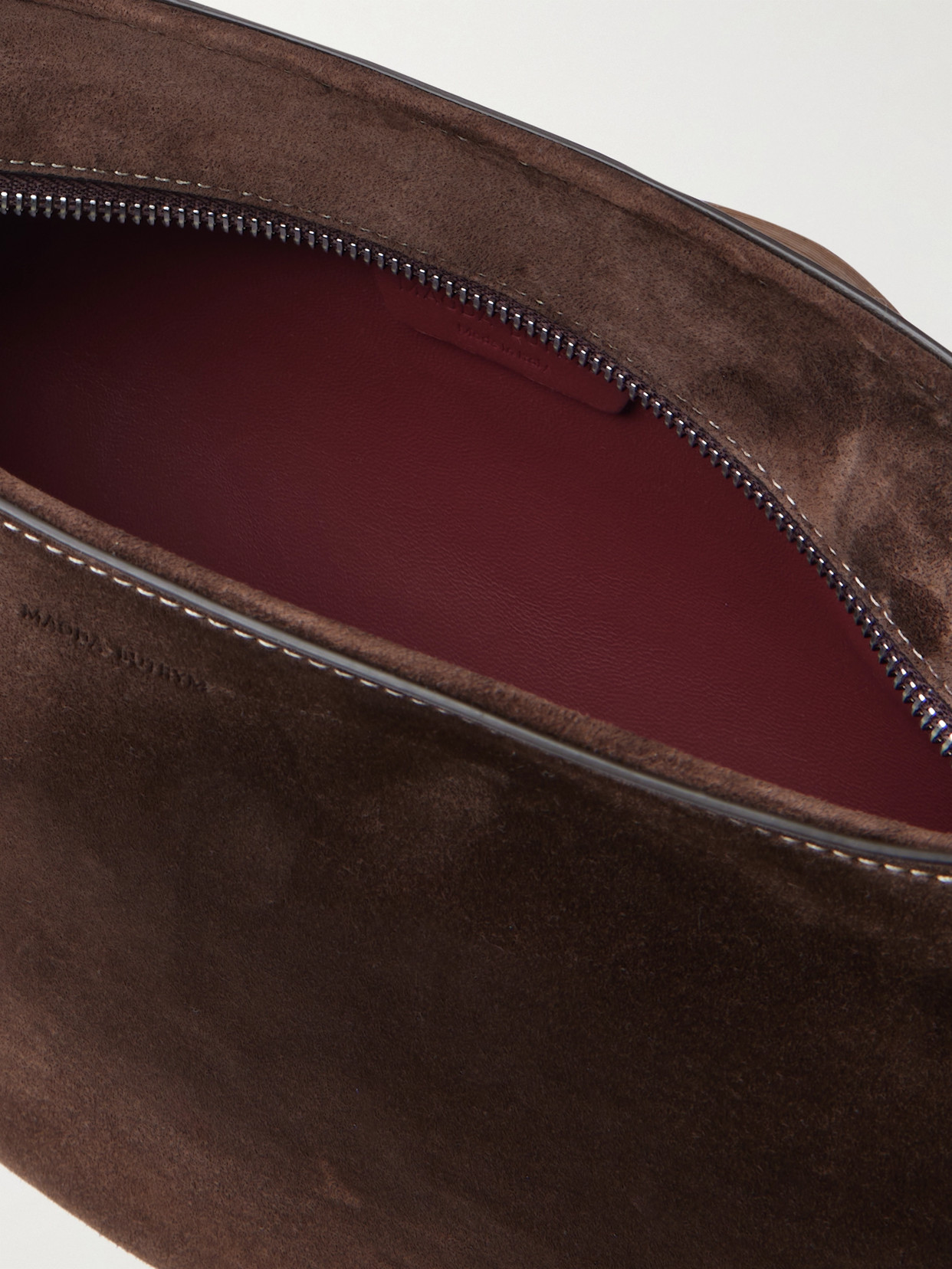 Magda Butrym Maya Suede Shoulder Bag In Brown