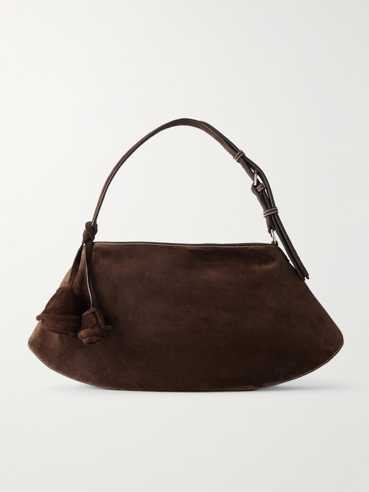 Magda Butrym Maya Suede Shoulder Bag In Brown