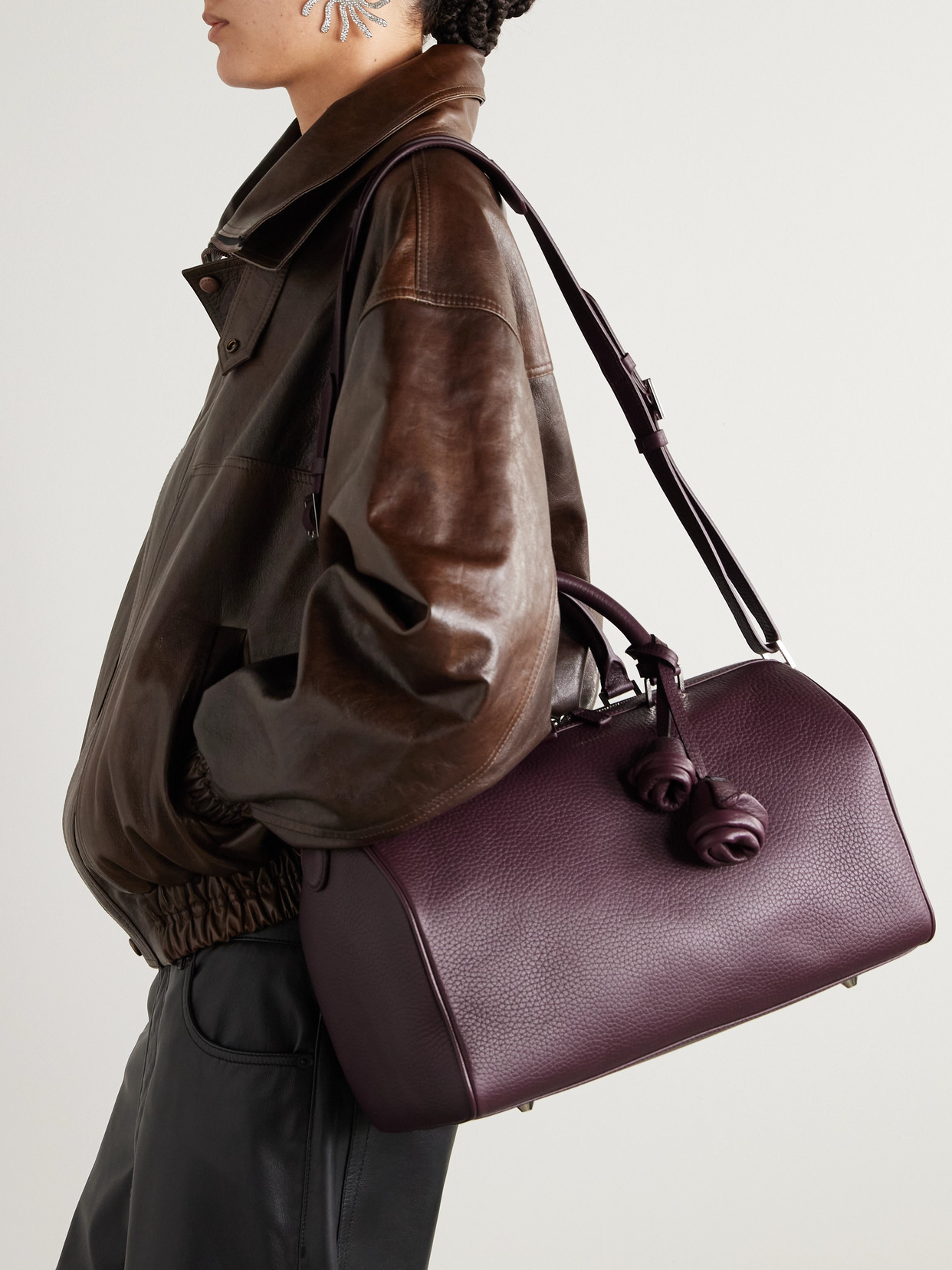 Magda Butrym Varsovia Embellished Textured-leather Tote Bag