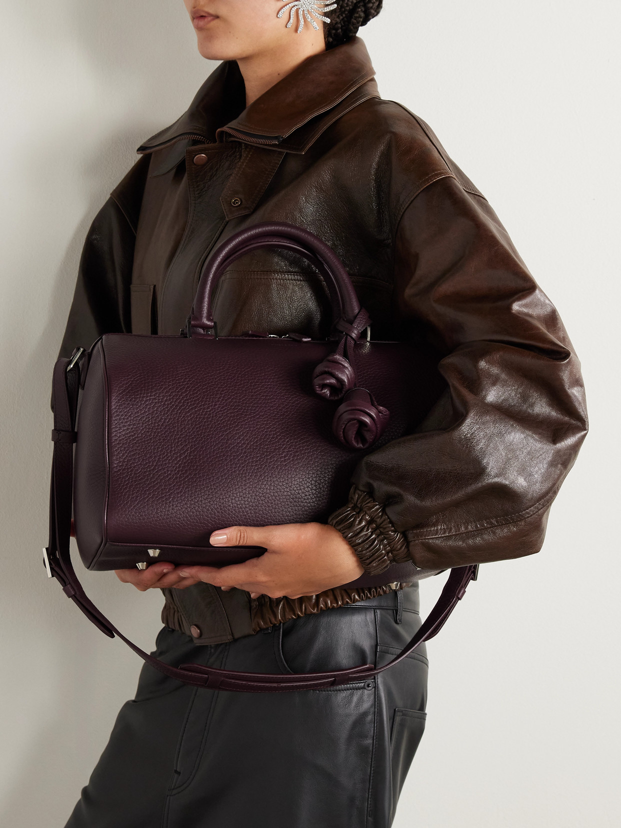 Magda Butrym Varsovia Embellished Textured-leather Tote Bag