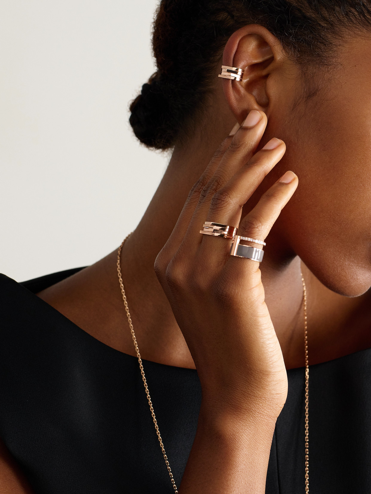 Repossi Antifer 18-karat Rose Gold Ear Cuff In Gold