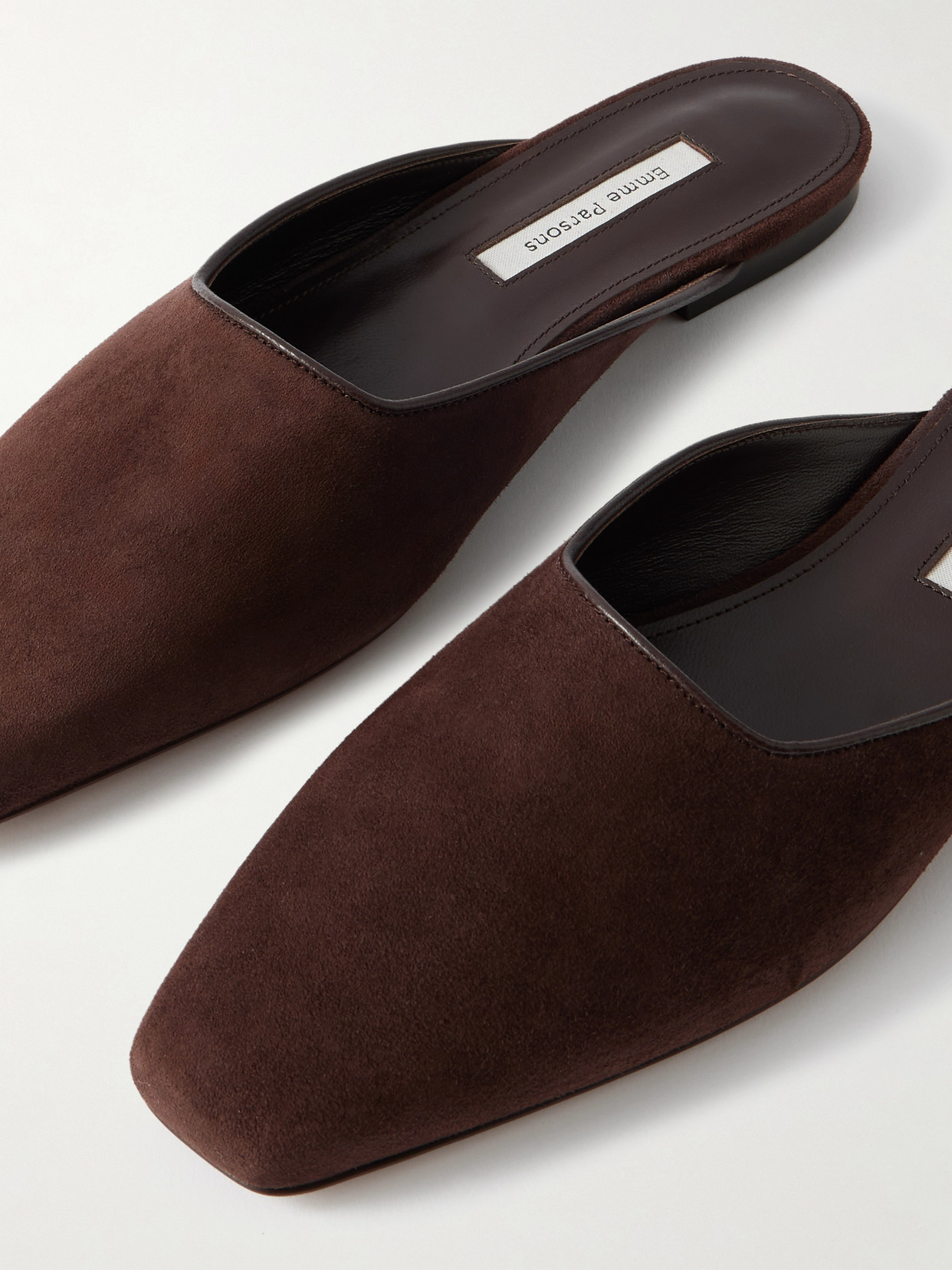 Emme Parsons Flat Mules Espresso In Brown