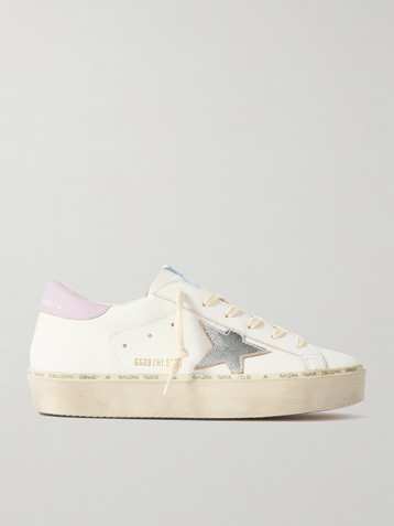 Golden Goose Hi Star distressed leather sneakers