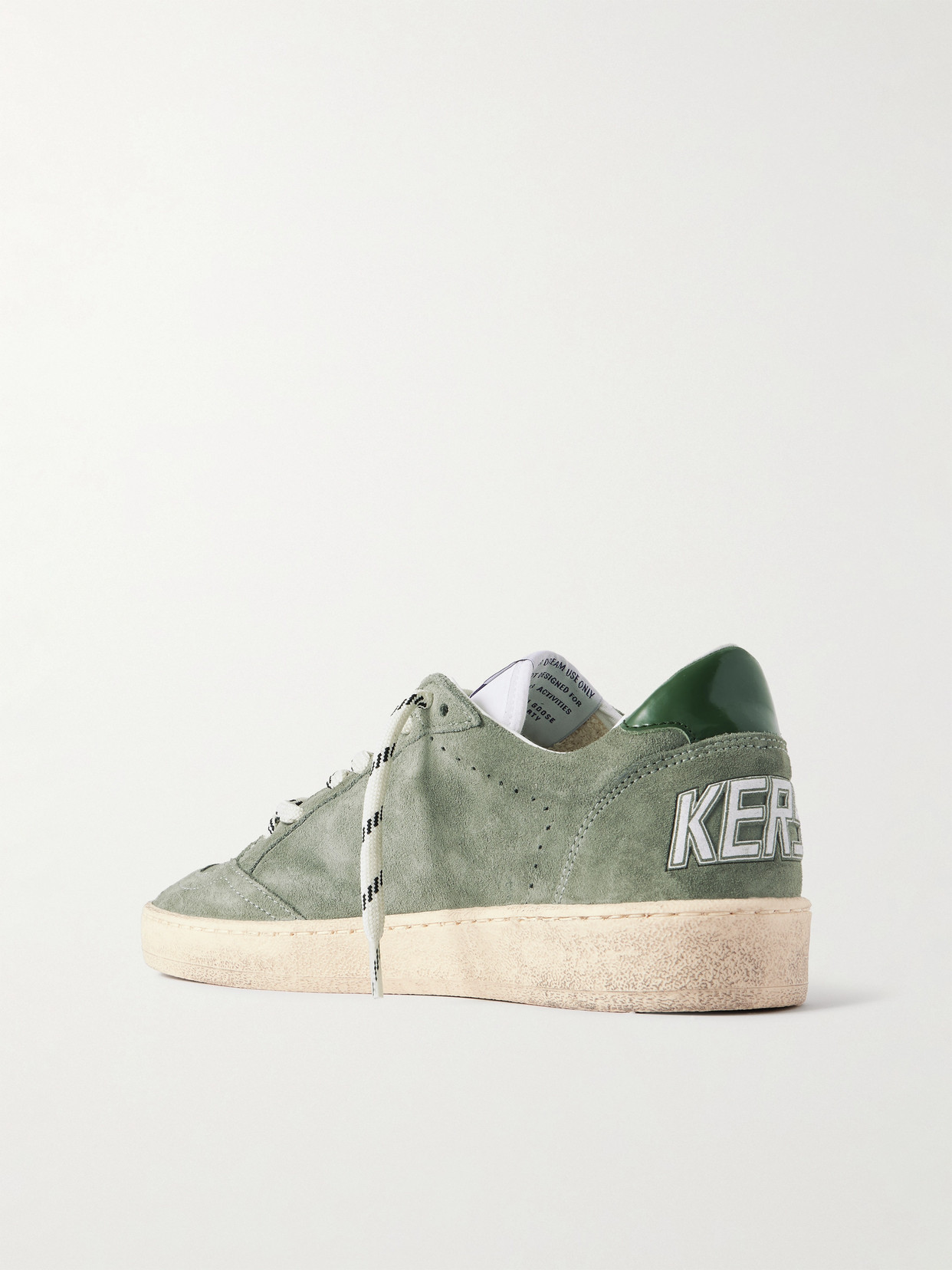 Golden Goose Ball Star Distressed Leather-trimmed Suede Sneakers
