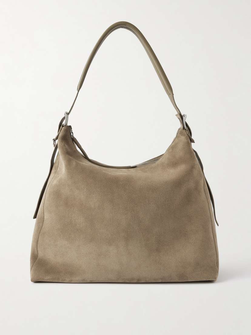 Lemaire Belted Leather-trimmed Shoulder Bag