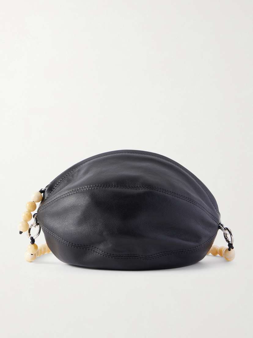 Lemaire Balloon Bead-embellished Leather Pouch