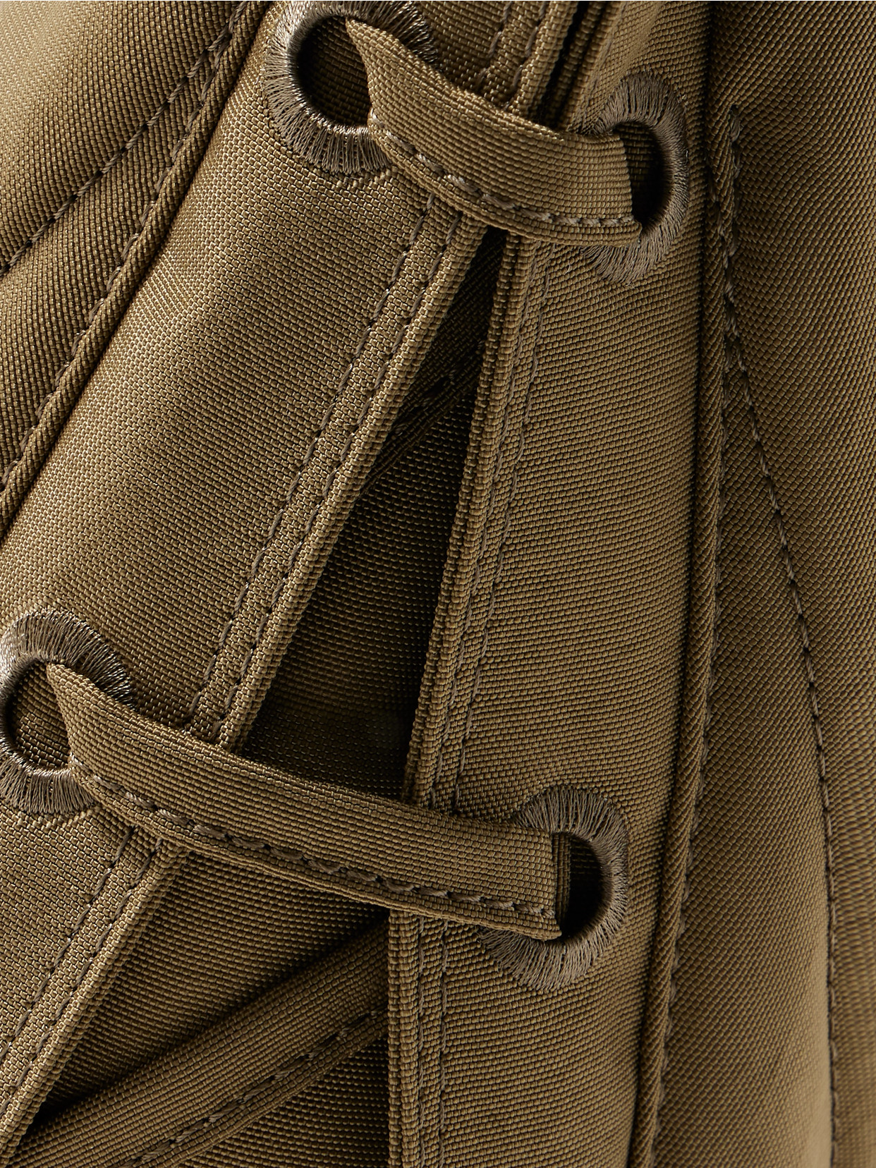 Lemaire Soft Game Small Quilted Recycled Canvas Shoulder Bag In Green