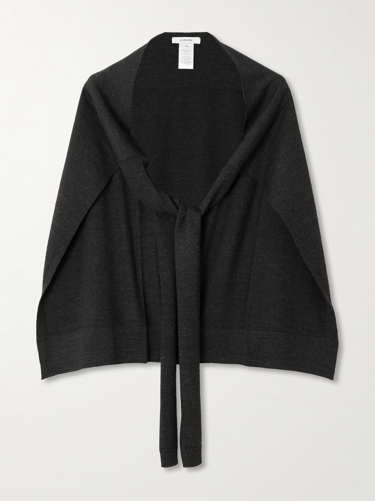 Lemaire Trompe L'ail Wool-blend Scarf In Gray