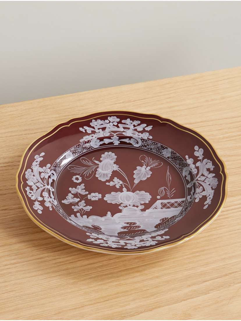 GINORI 1735 Gold-plated Porcelain Dessert Plate
