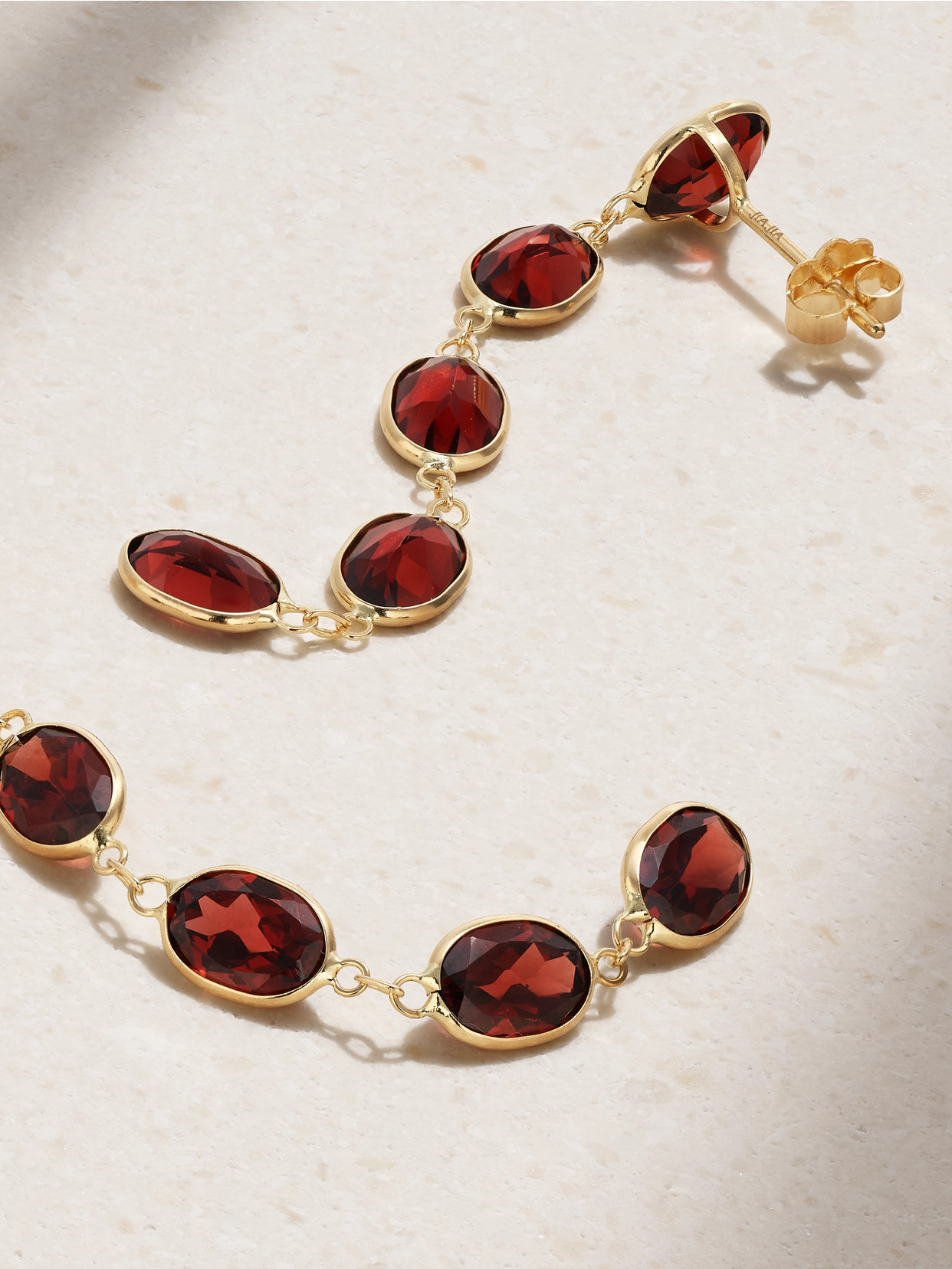 Jia Jia Chakra Gold Garnet Earrings