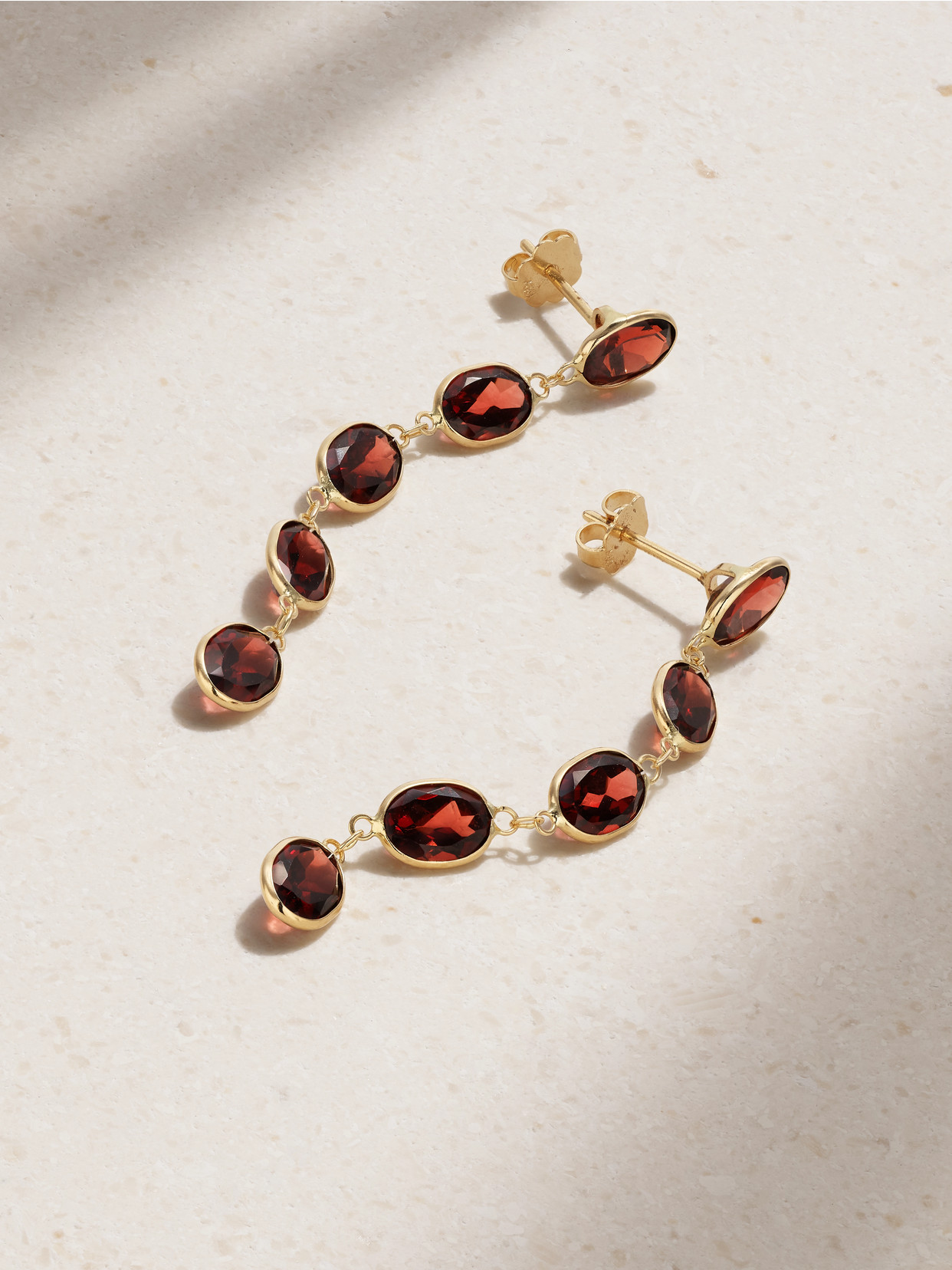 Jia Jia Chakra Gold Garnet Earrings