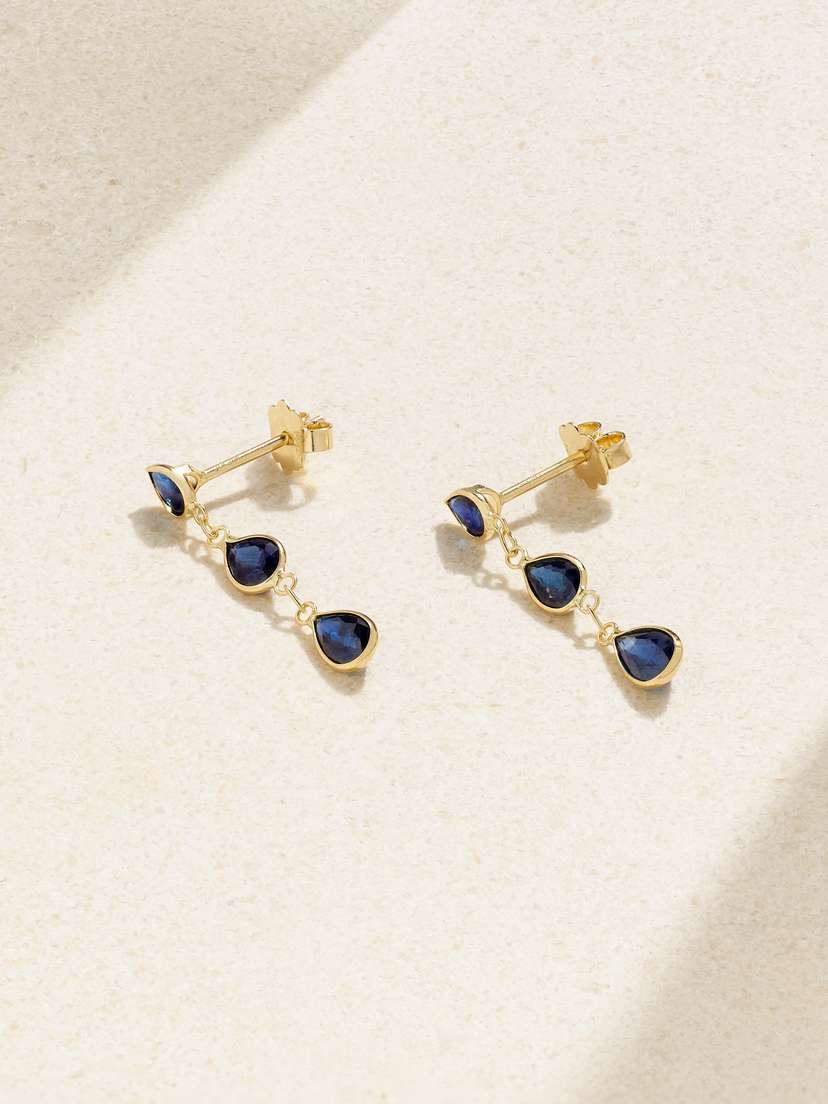 JIA JIA Chakra Gold Sapphire Earrings