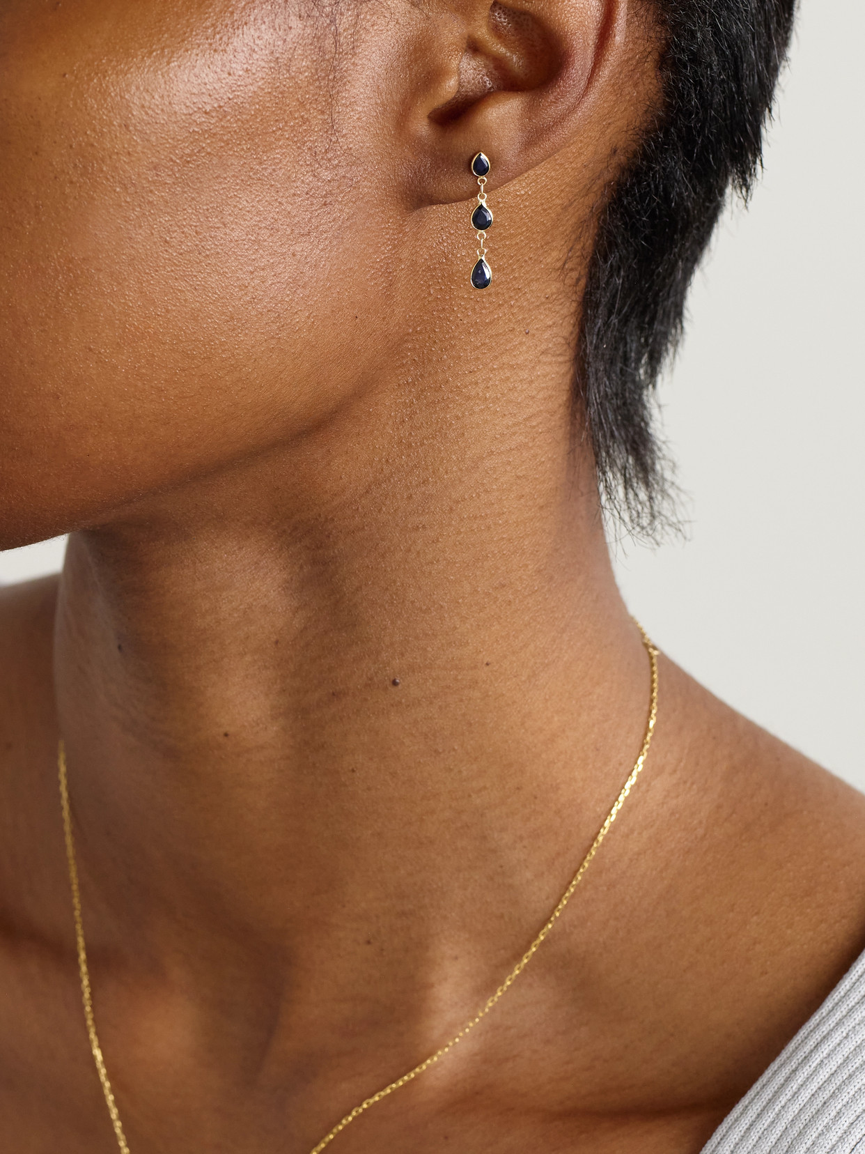 Jia Jia Chakra Gold Sapphire Earrings