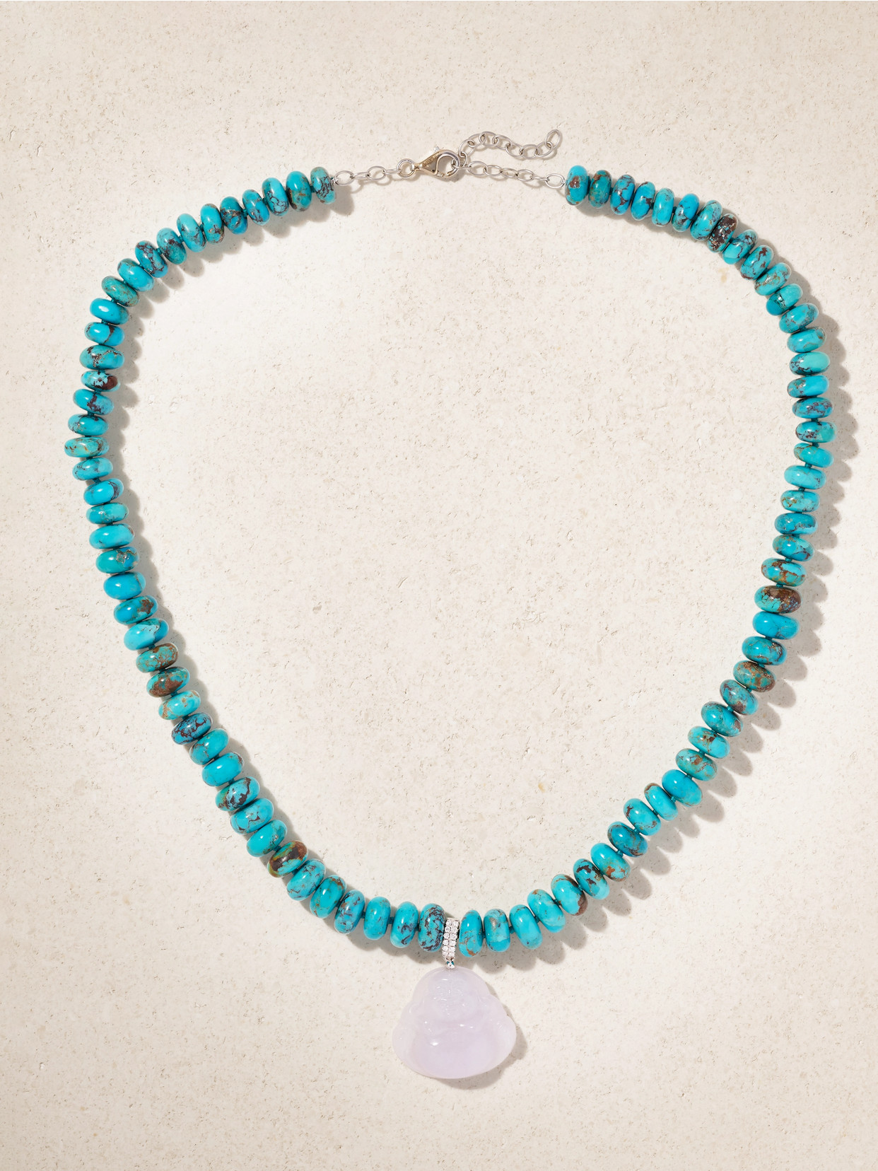 Jia Jia Happy Buddha 14-karat Gold Multi-stone Necklace In Blue