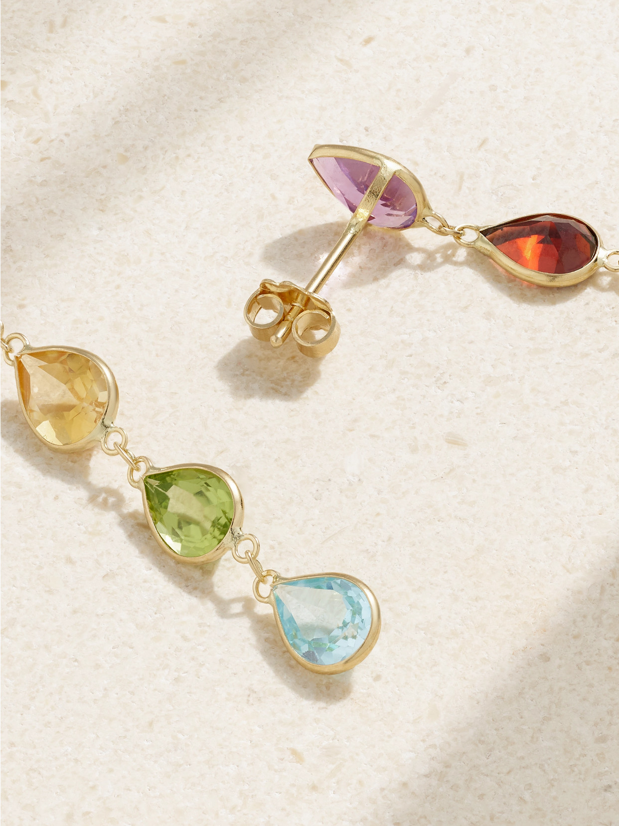 Jia Jia Chakra Gold Multi-stone Earrings