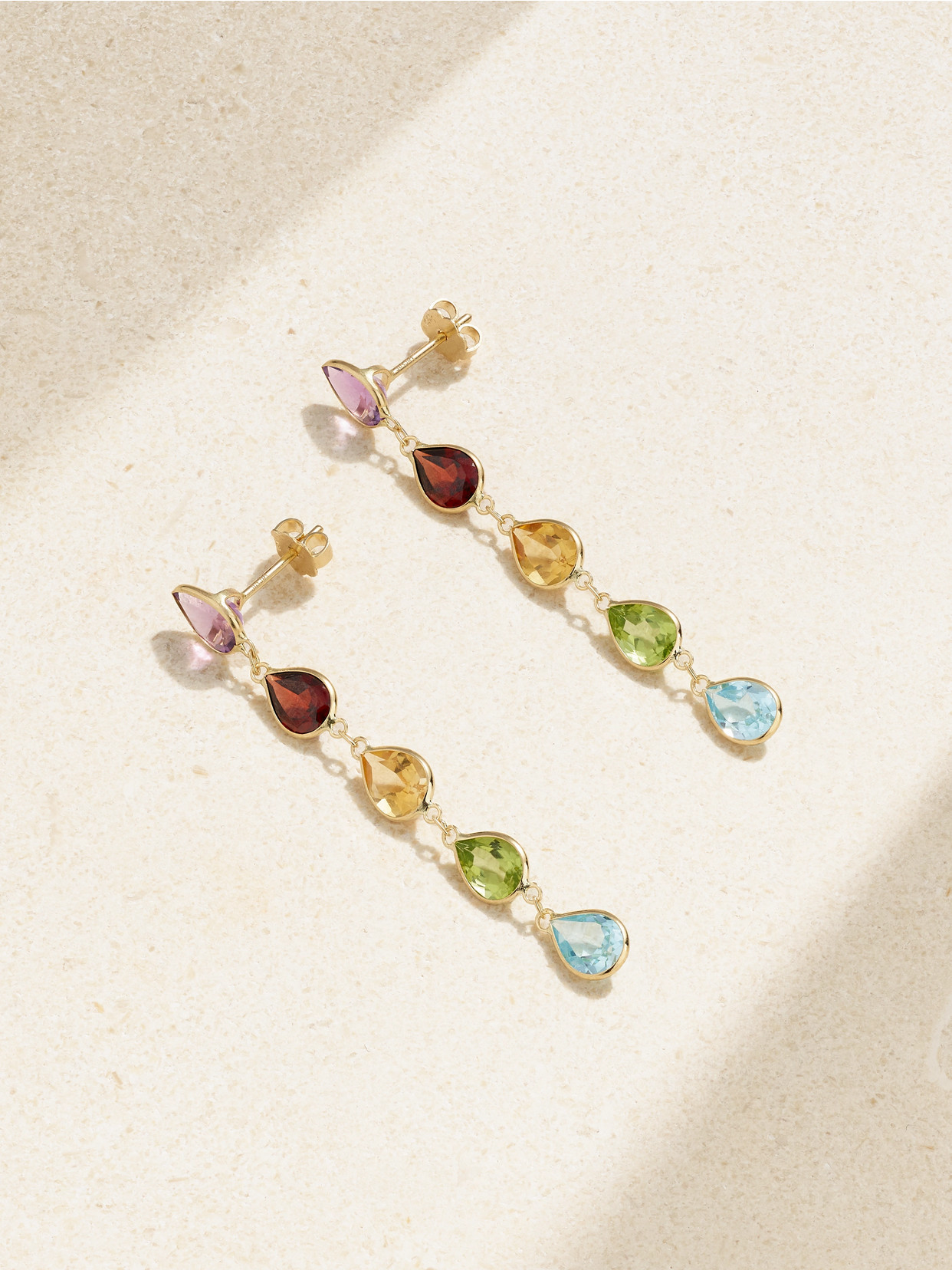 Jia Jia Chakra Gold Multi-stone Earrings