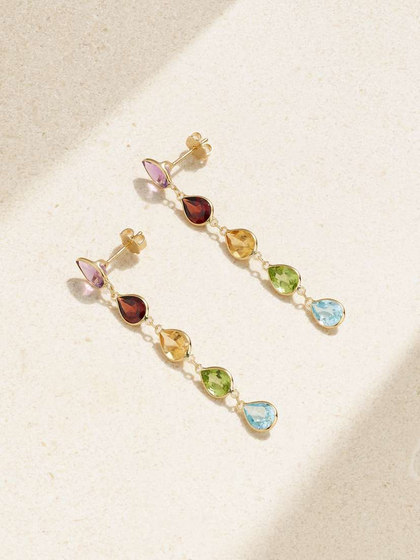 JIA JIA Chakra Gold Multi-stone Earrings