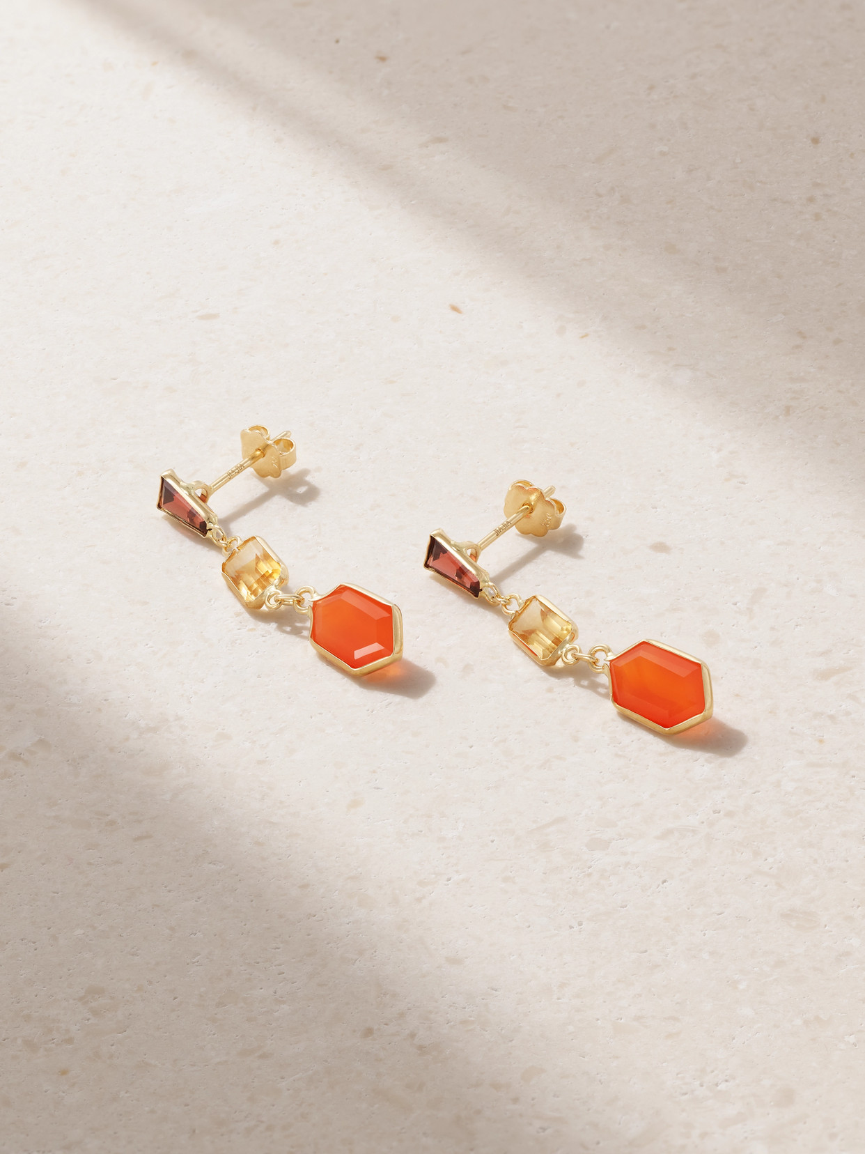 Jia Jia Chakra Gold Multi-stone Earrings
