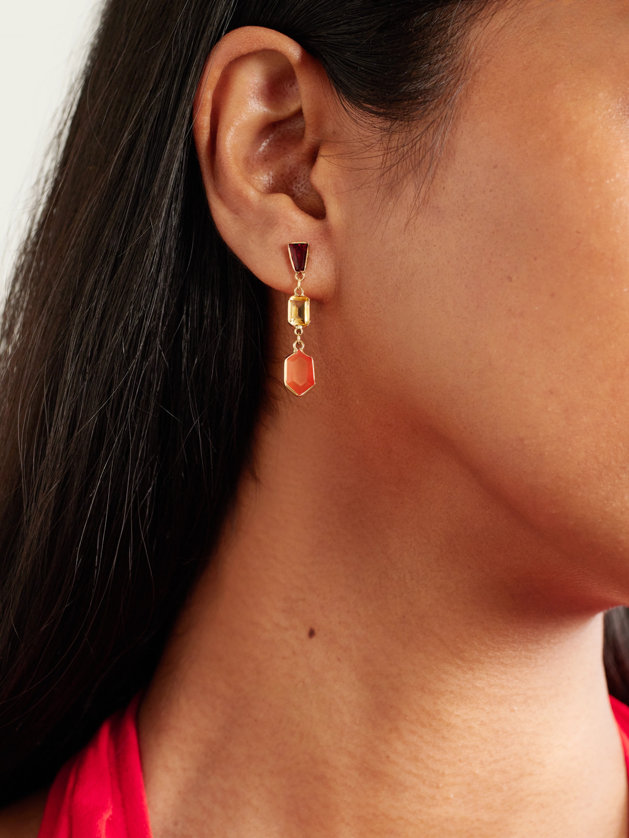 Shop Jia Jia Chakra Gold Multi-stone Earrings