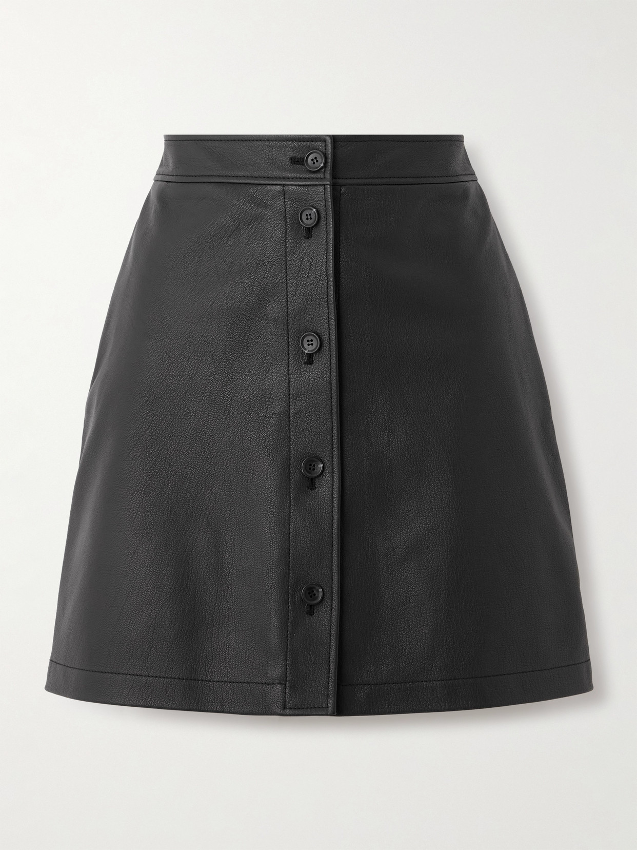 Bally Leather Mini Skirt In Black