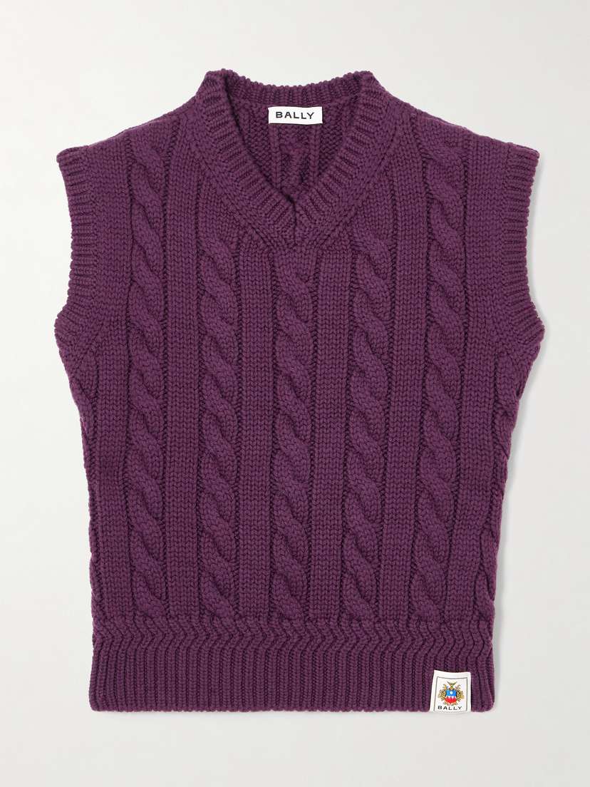 BALLY Cable-knit Wool Vest