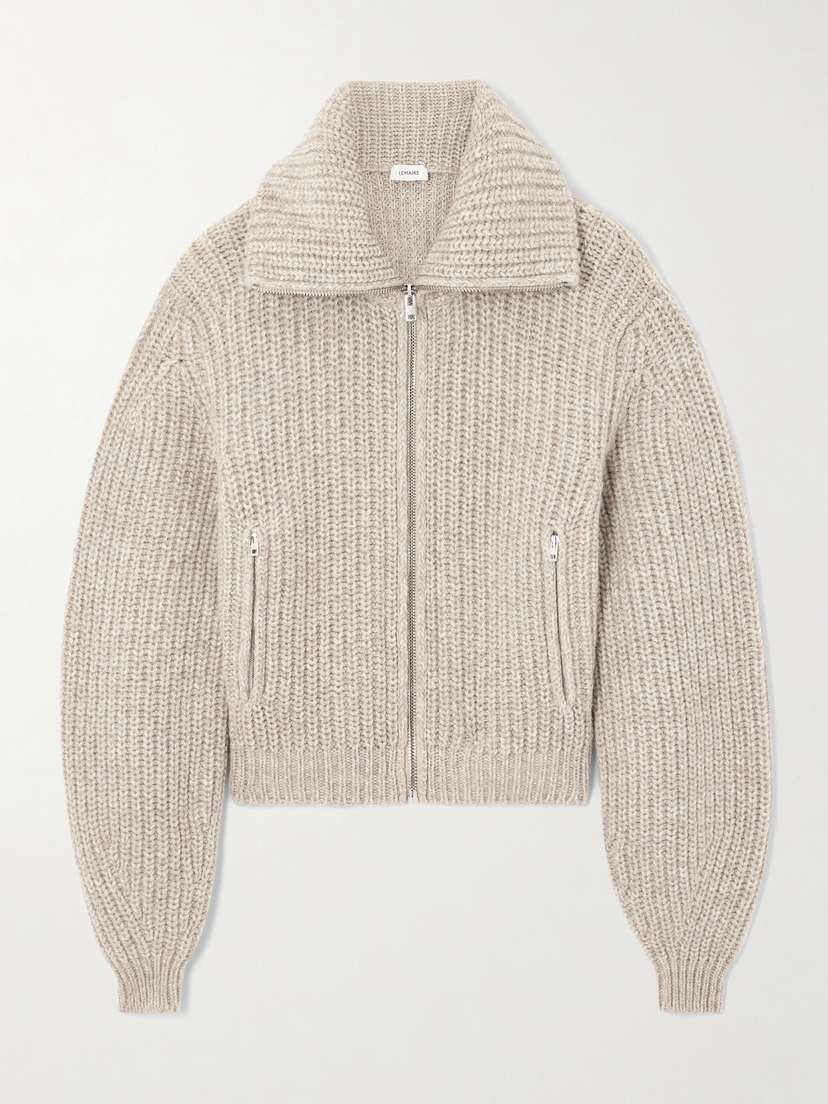 Lemaire Oversized Ribbed Alpaca And Yak Hair-blend Cardigan