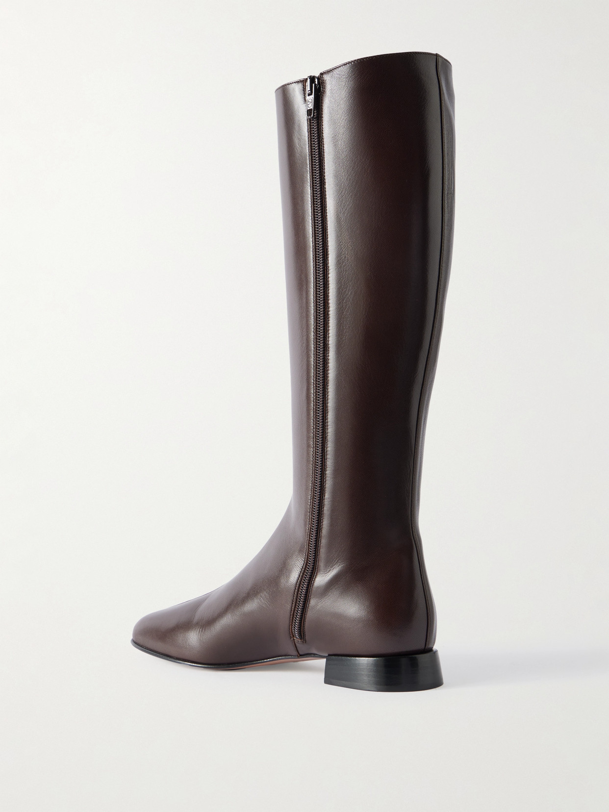 Garavani - Vlogo Embellished Leather Knee Boots