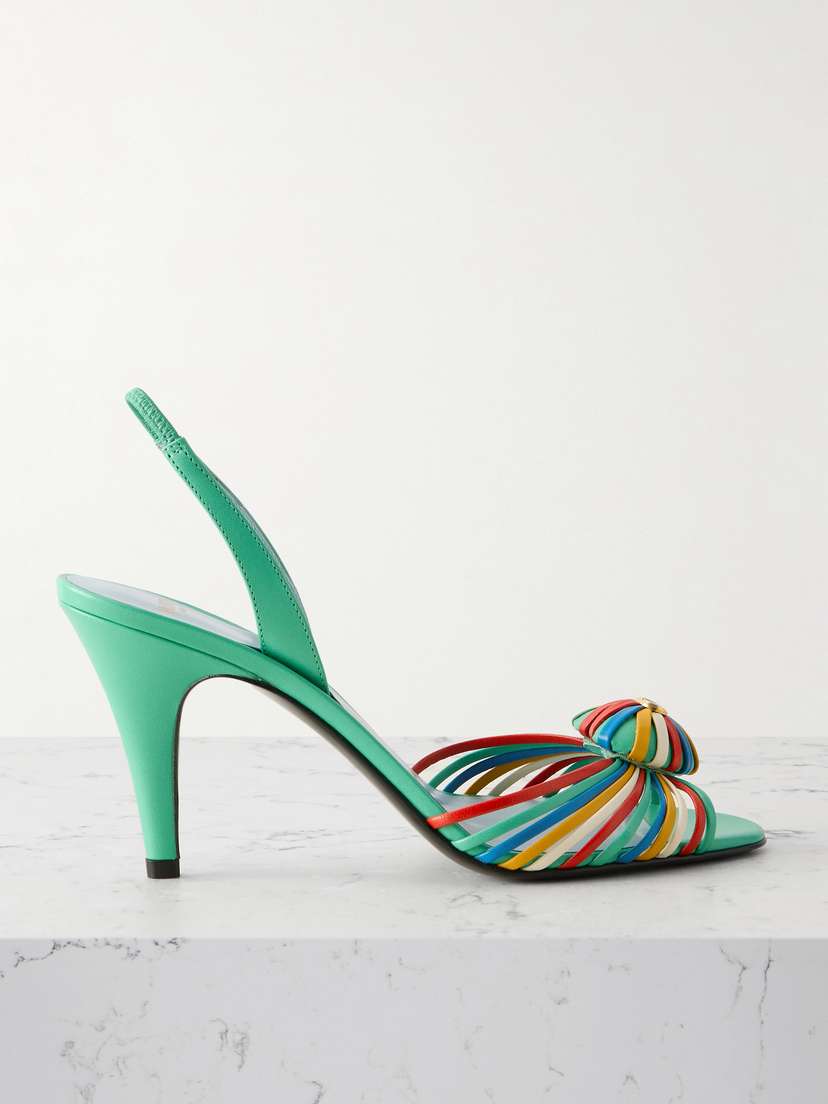 Valentino Garavani 85 Embellished Leather Slingback Sandals