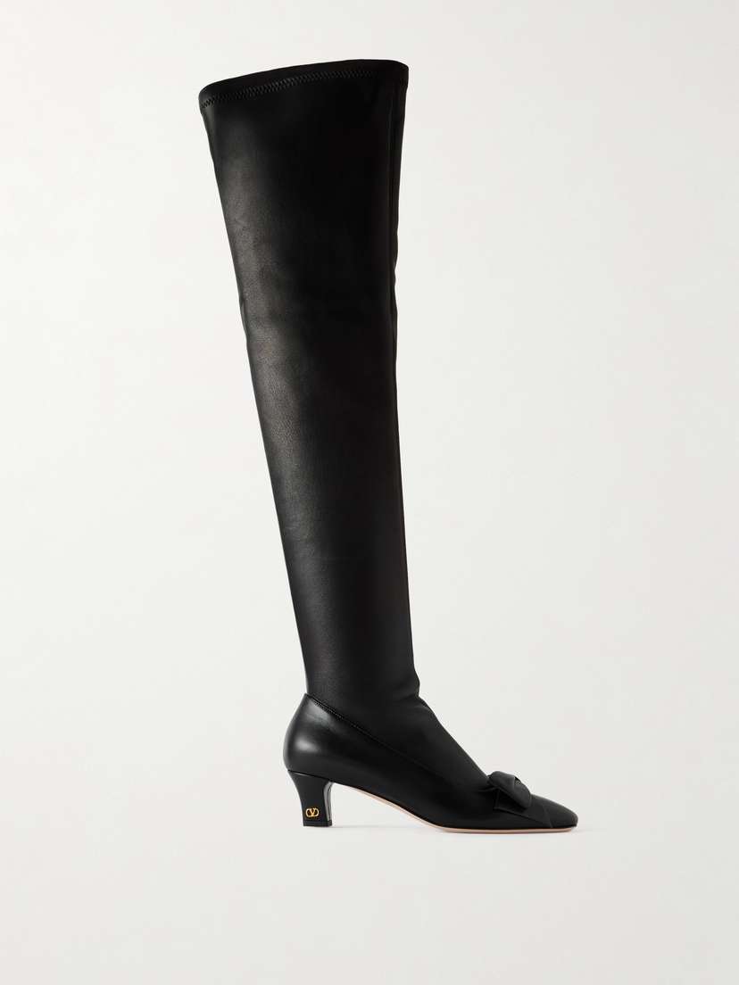 Valentino Garavani Bowow 45 Leather Over-the-knee Boots