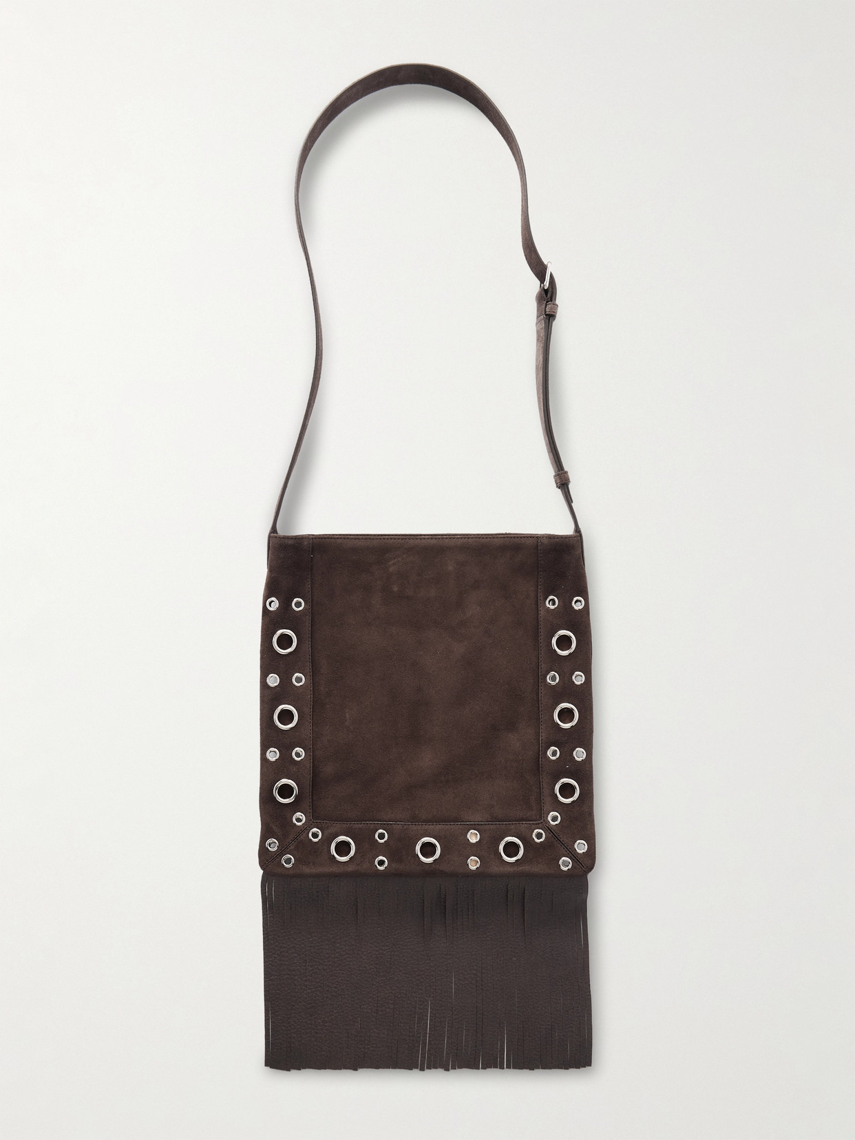 Valentino Nellcôte Fringed Embellished Suede Tote Bag In Multi