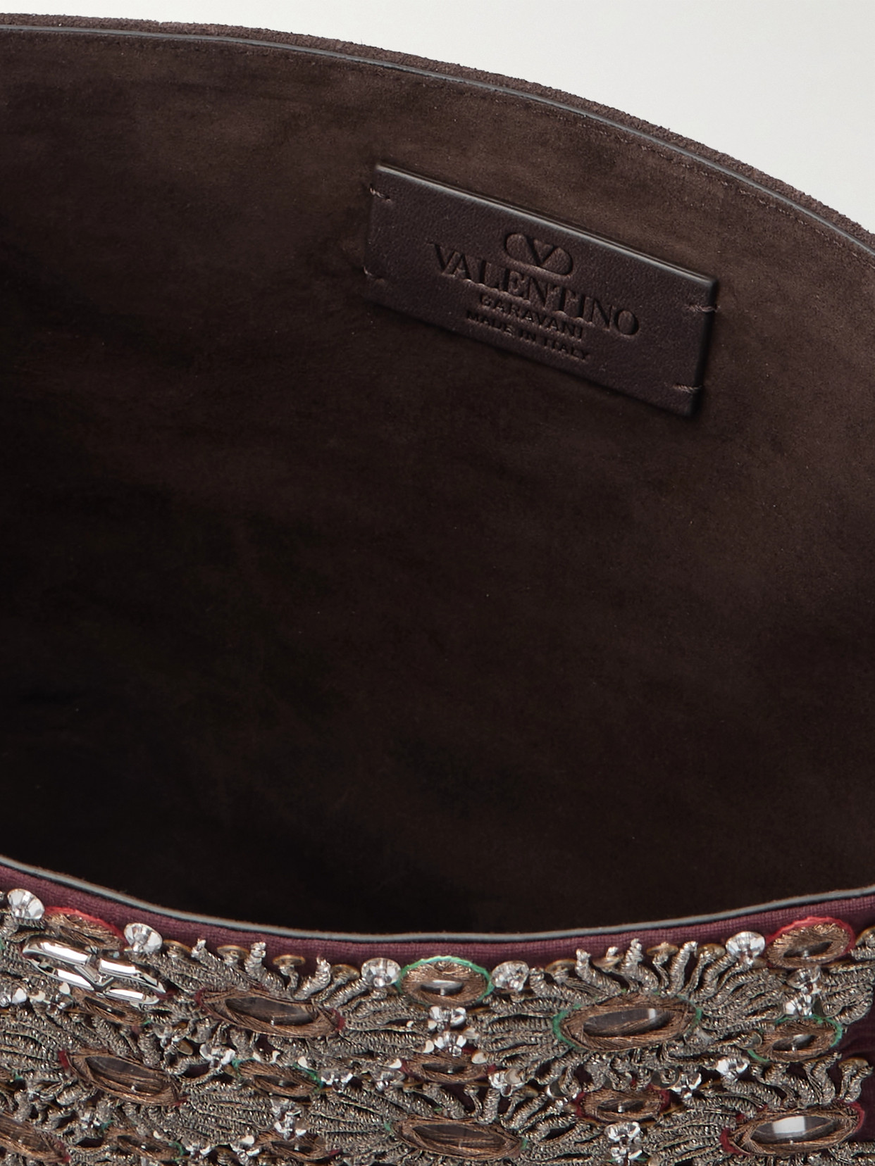 Valentino Nellcôte Fringed Embellished Suede Tote Bag In Multi