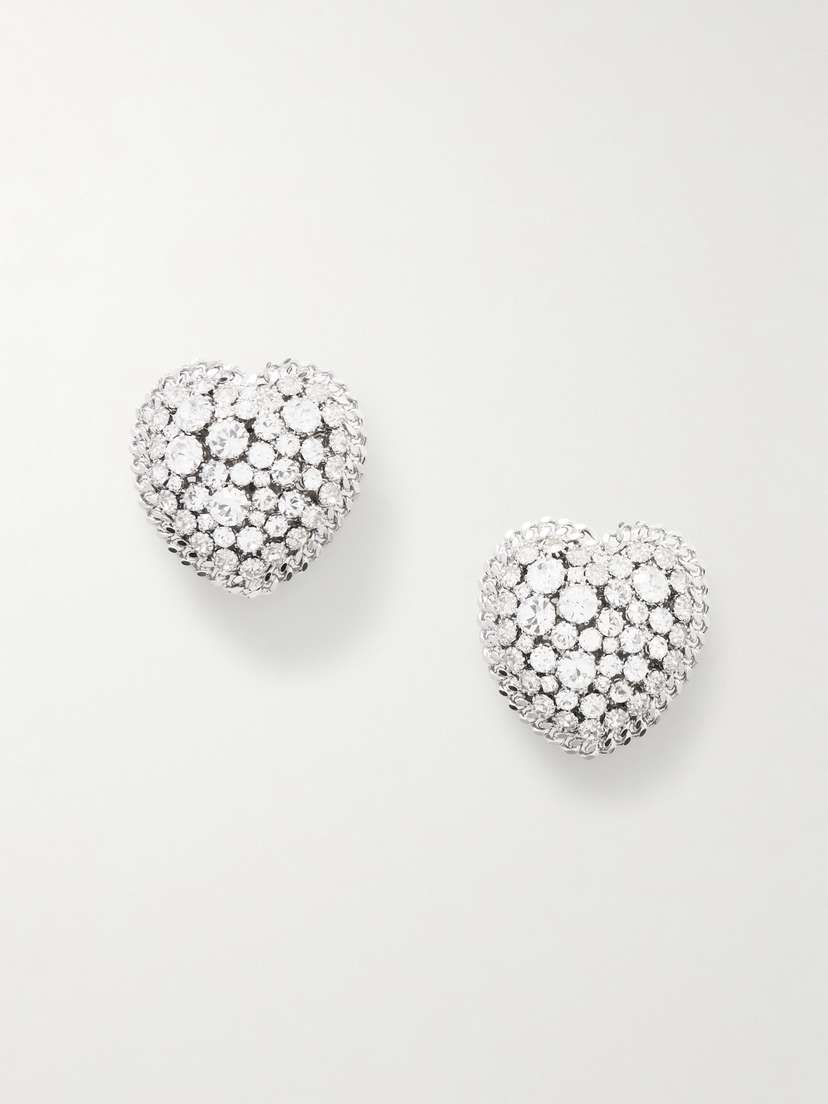 Alessandra Rich tone Crystal Clip Earrings