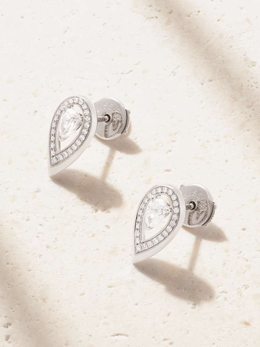 Messika Firey 18-karat White Gold Diamond Earrings