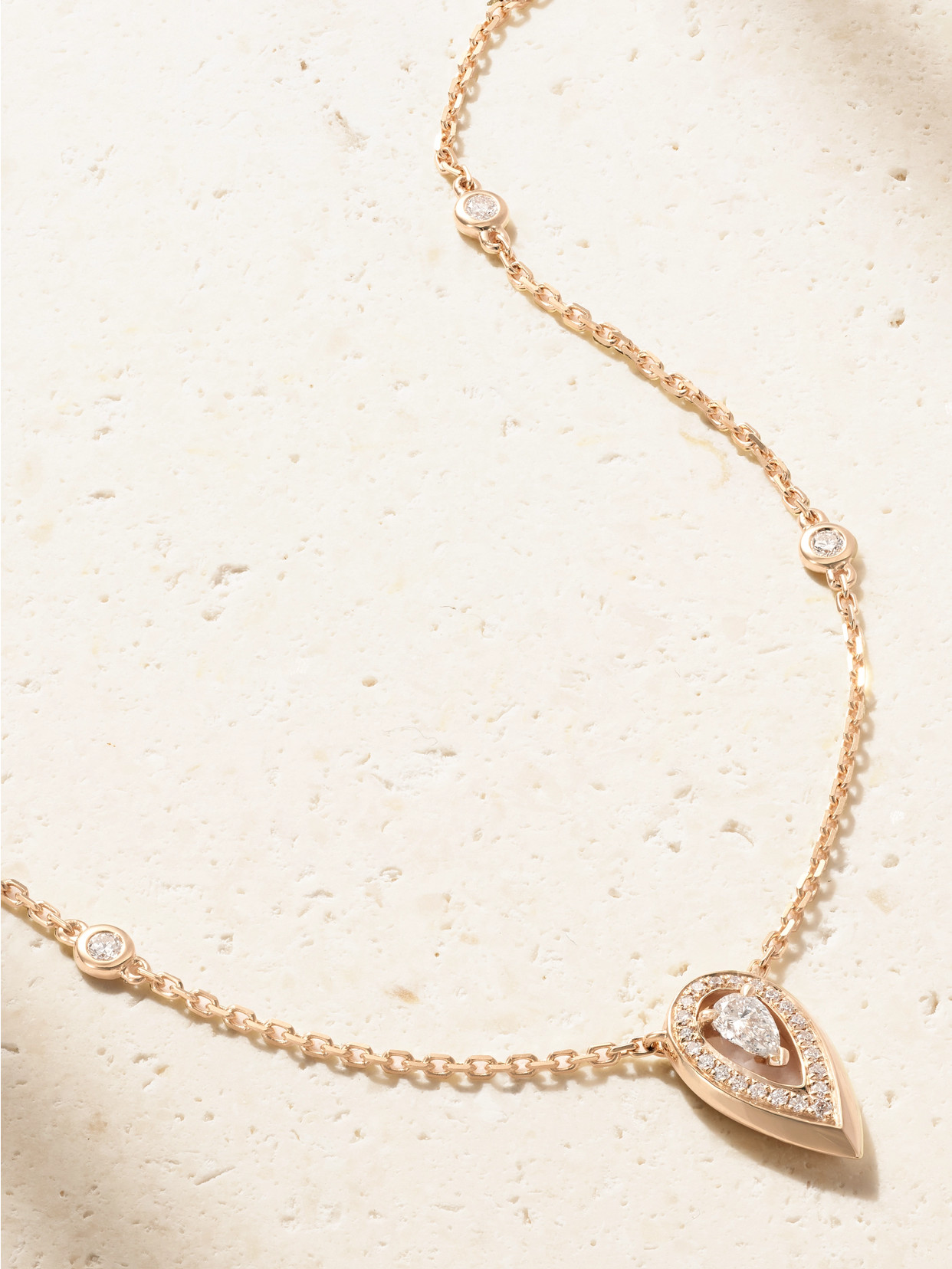 Messika Fiery 18-karat Rose Gold Diamond Necklace