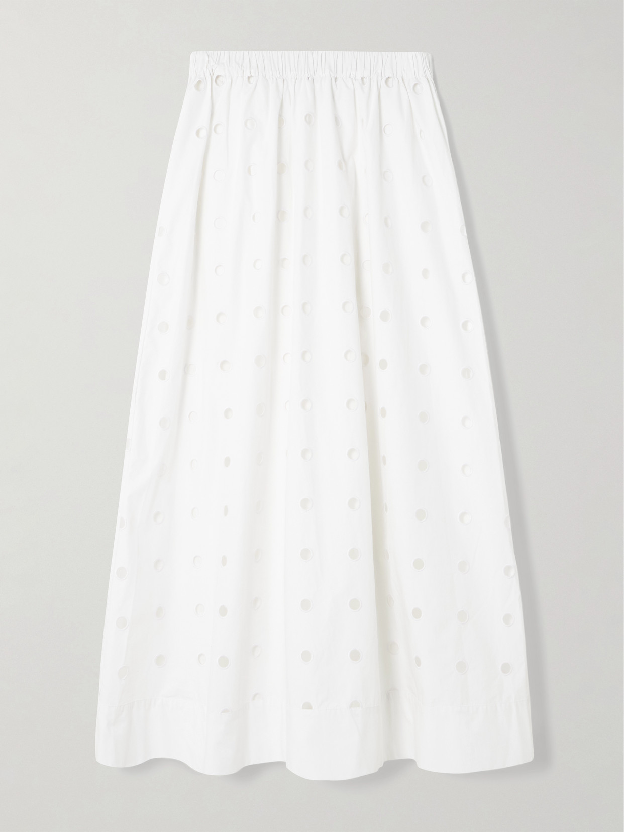 Posse Peggy Broderie Anglaise Cotton-poplin Midi Skirt