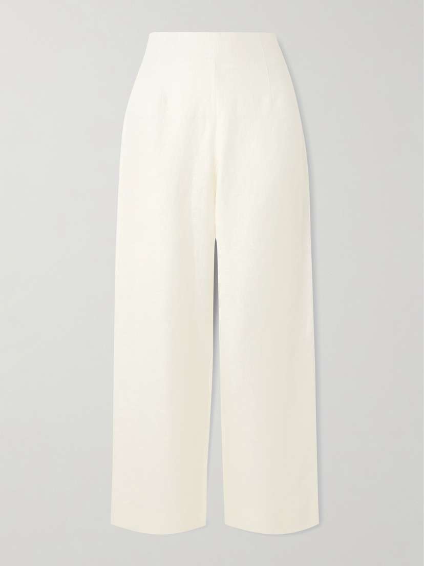 Posse Noelle Linen Straight-leg Pants