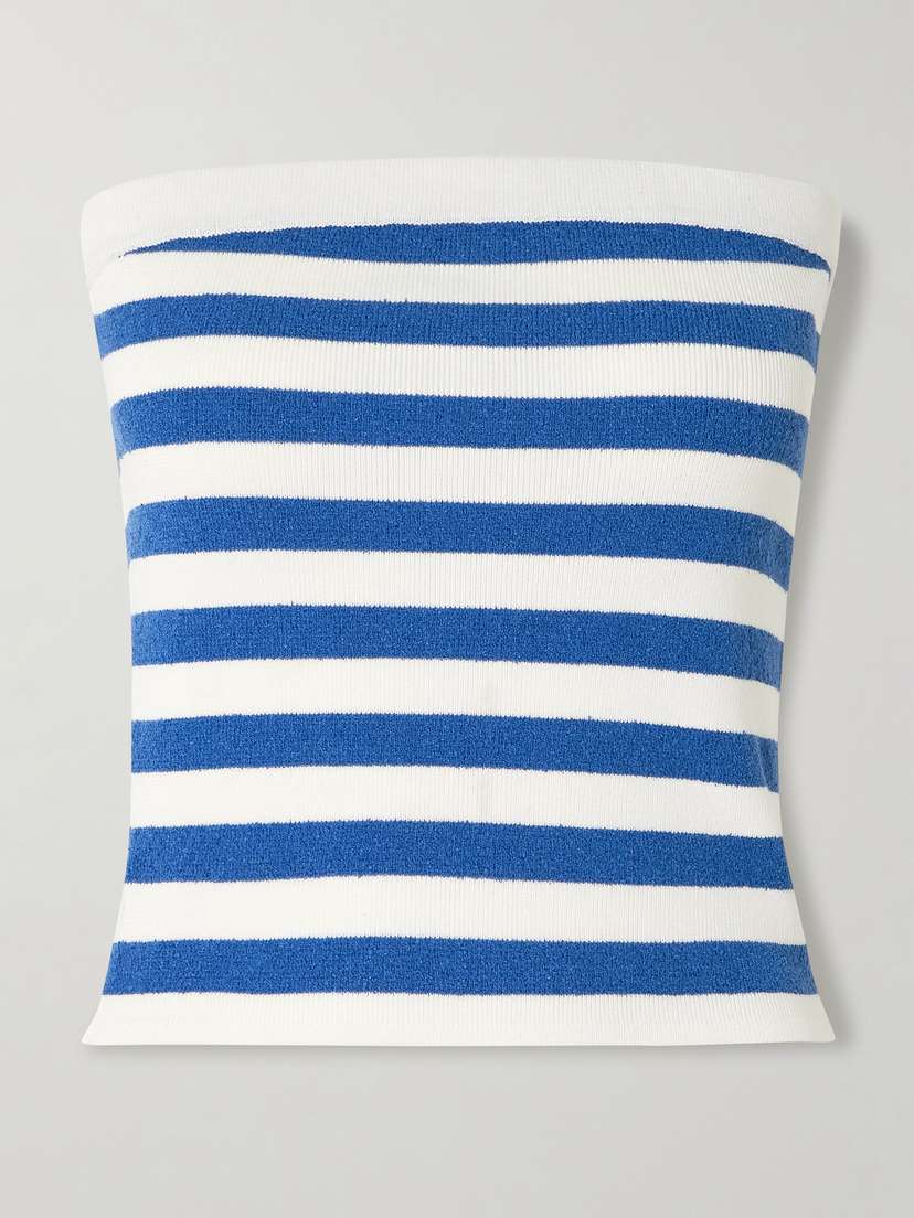 Posse Ari Cropped Striped Knitted Top