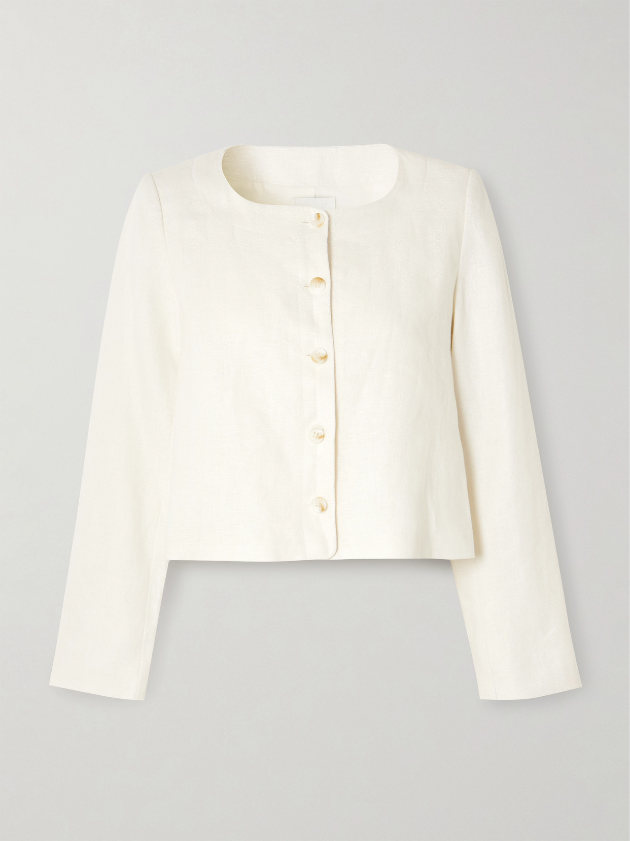 Posse Emma Cropped Linen Jacket