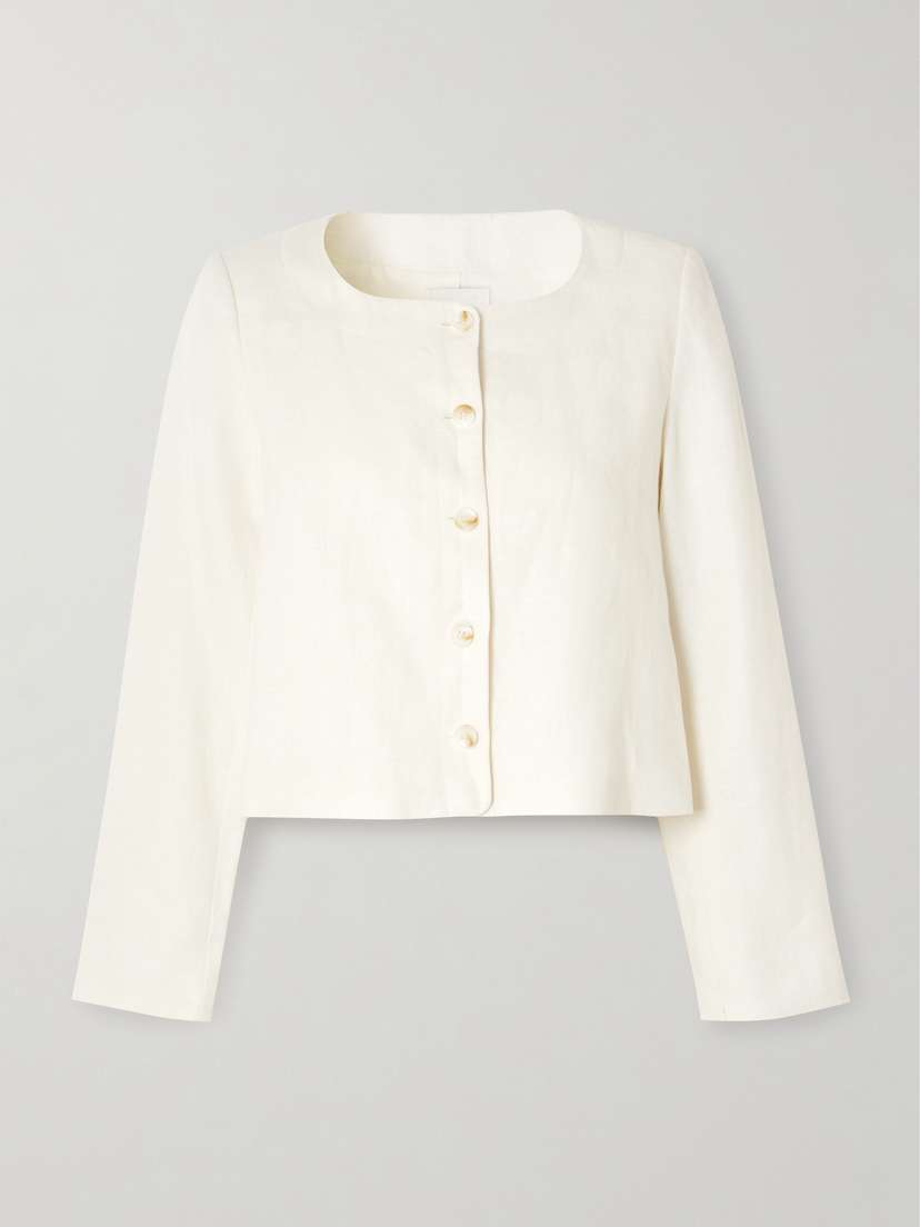 Posse Emma Cropped Linen Jacket