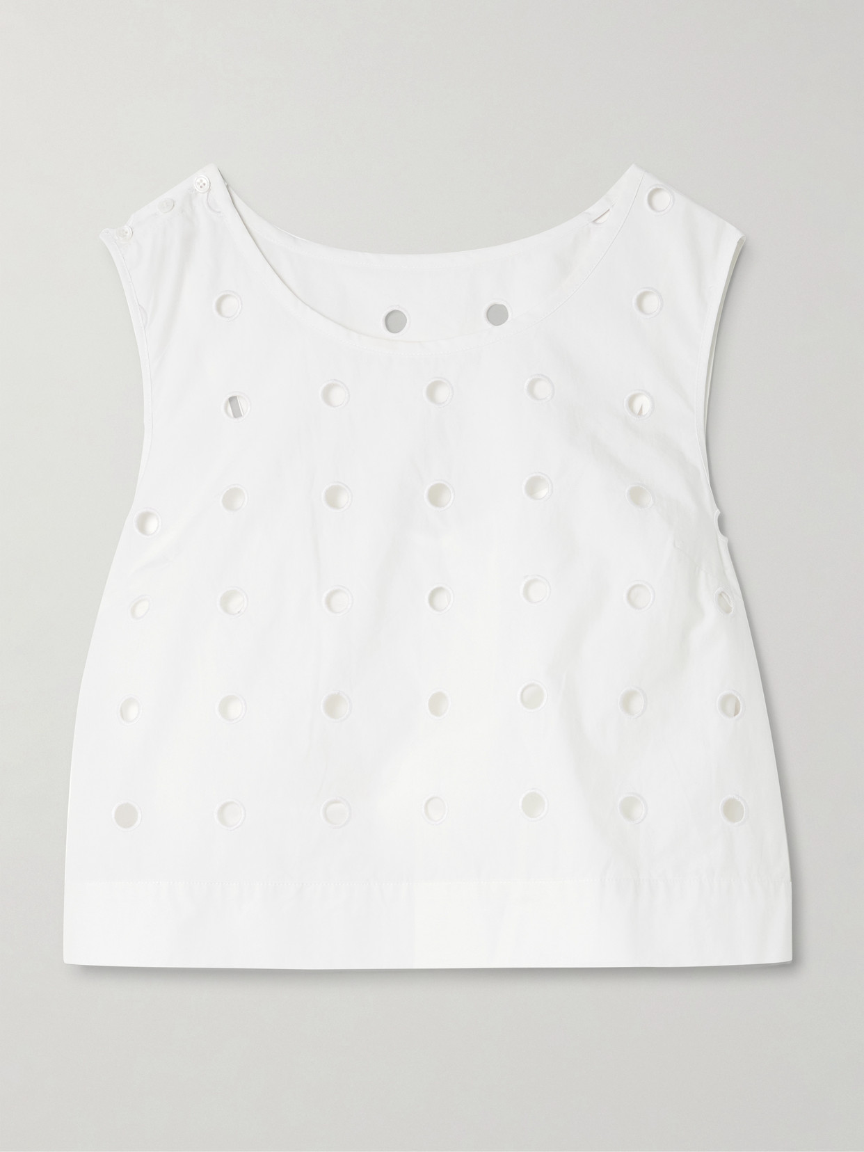Posse Peggy Broderie Anglaise Cotton-poplin Tank