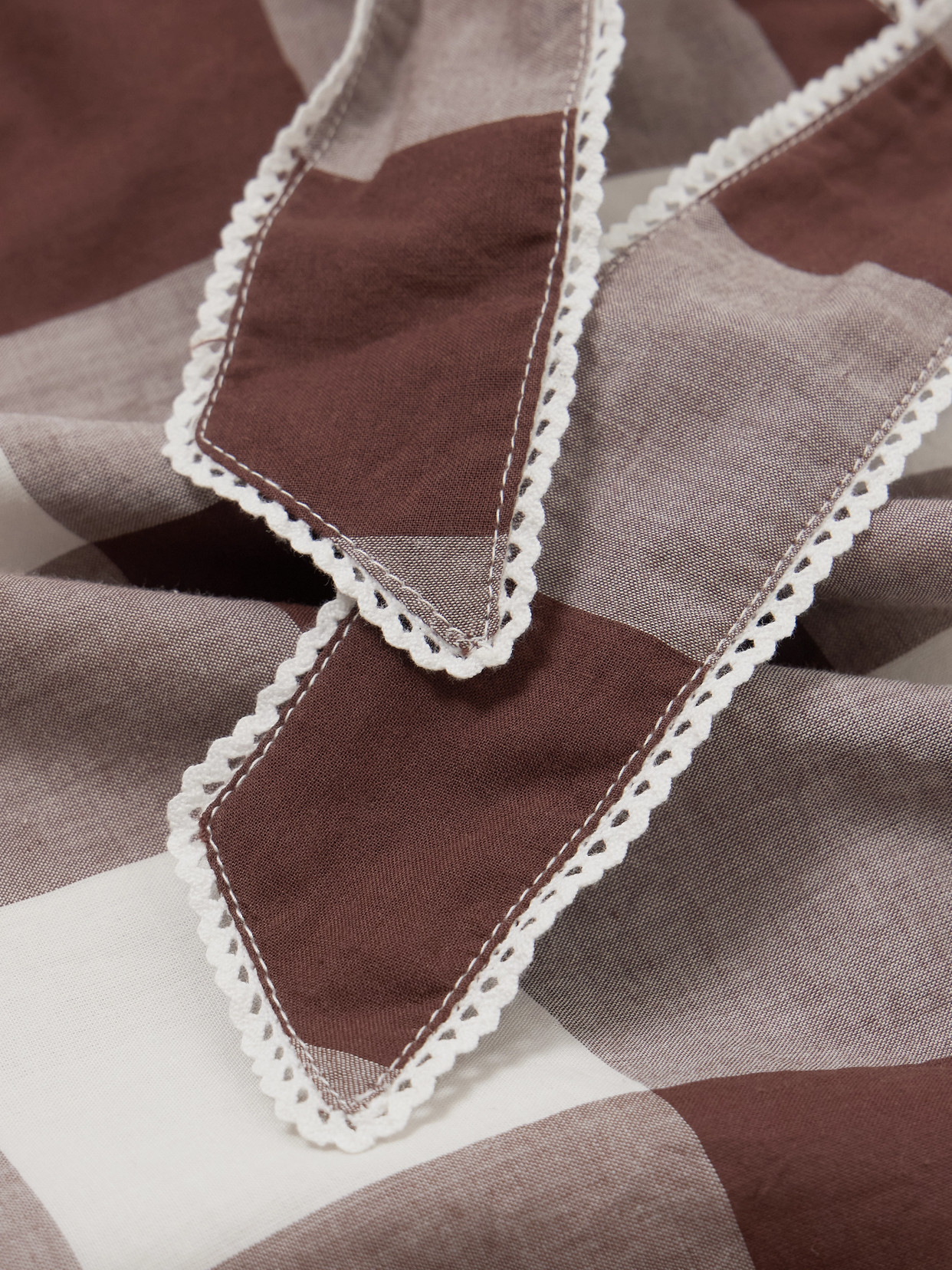 Callie Cropped Gingham Cotton-Voile Top