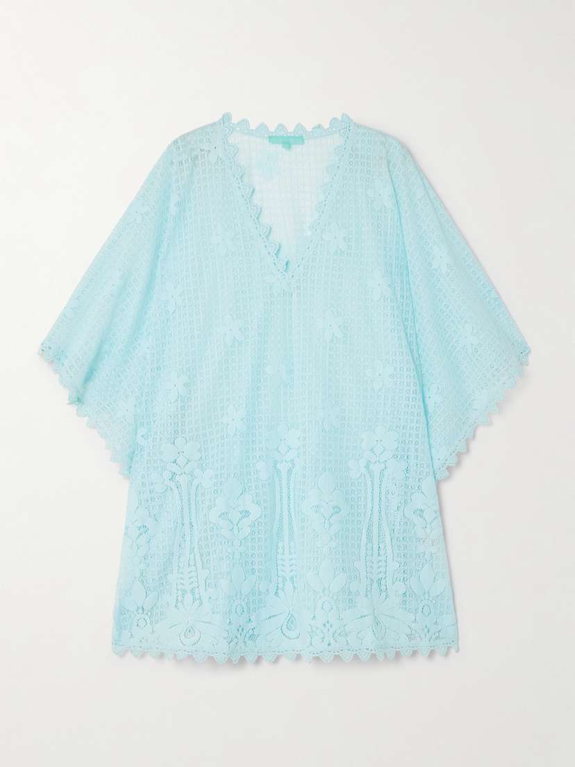 Melissa Odabash Josie Cotton-blend Guipure Lace Kaftan