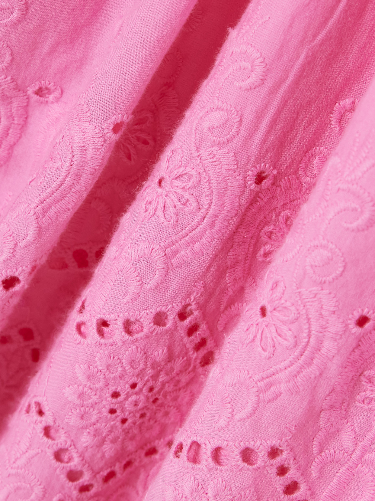 Melissa Odabash Sebenna Broderie Anglaise Cotton Kaftan In Pink