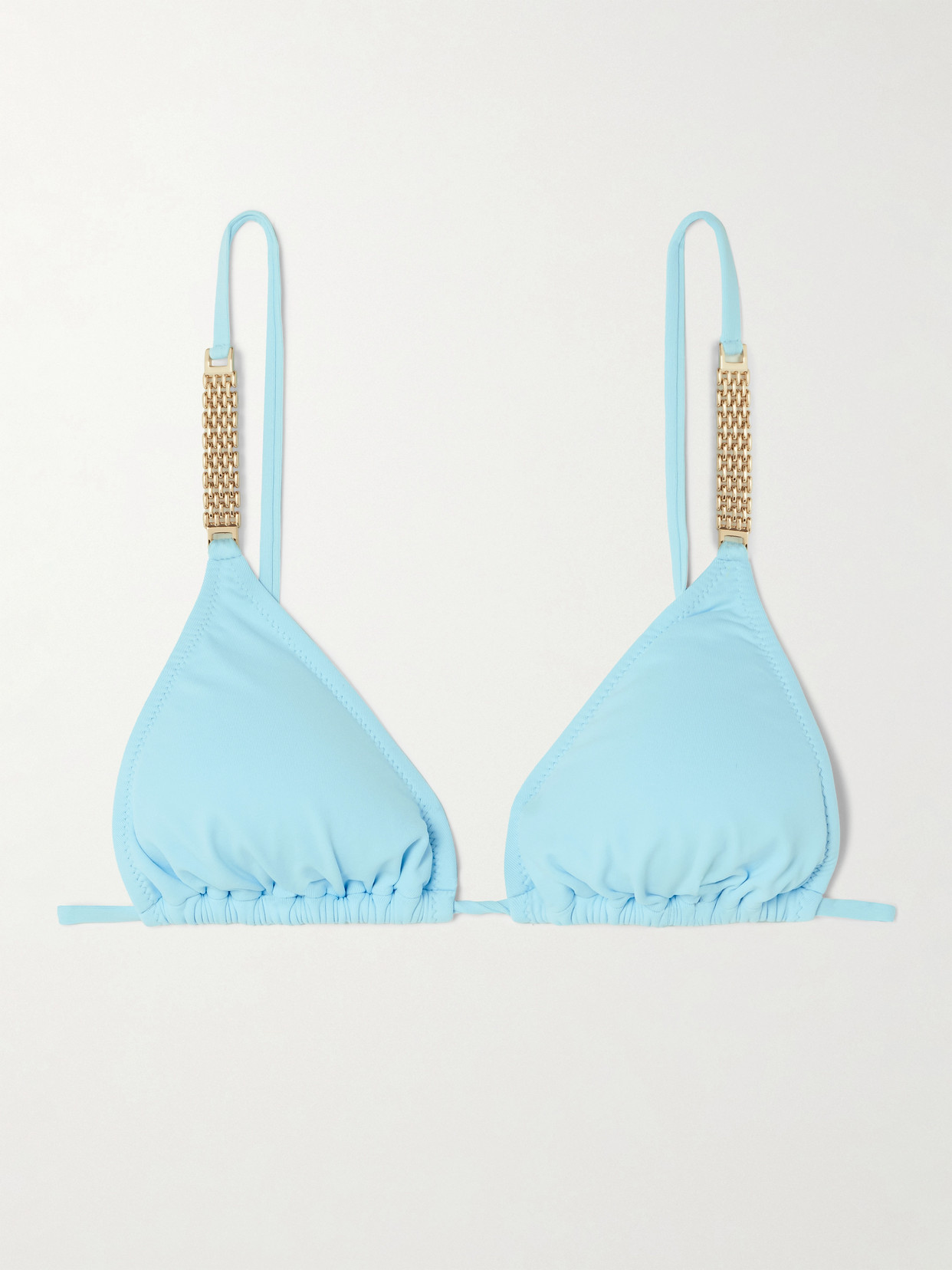 Melissa Odabash Maldives Embellished Triangle Bikini Top In Blue